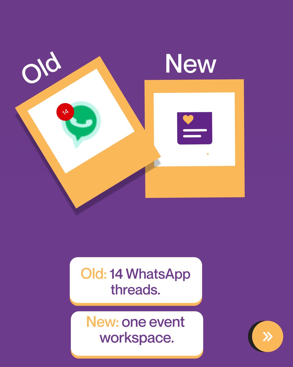 Ahavaplan's tweet photo. The old way: chat apps, spreadsheets, and hope.
The Ahavaplan way: fewer places for a ball to die.  
​Swipe through the slides and tell us which one felt personally violent. 👇  

​#EventPlanningApp #Ahavaplan #EventsInNigeria #EventPlanner #NigerianWedding https://t.co/V0t7wccR2N