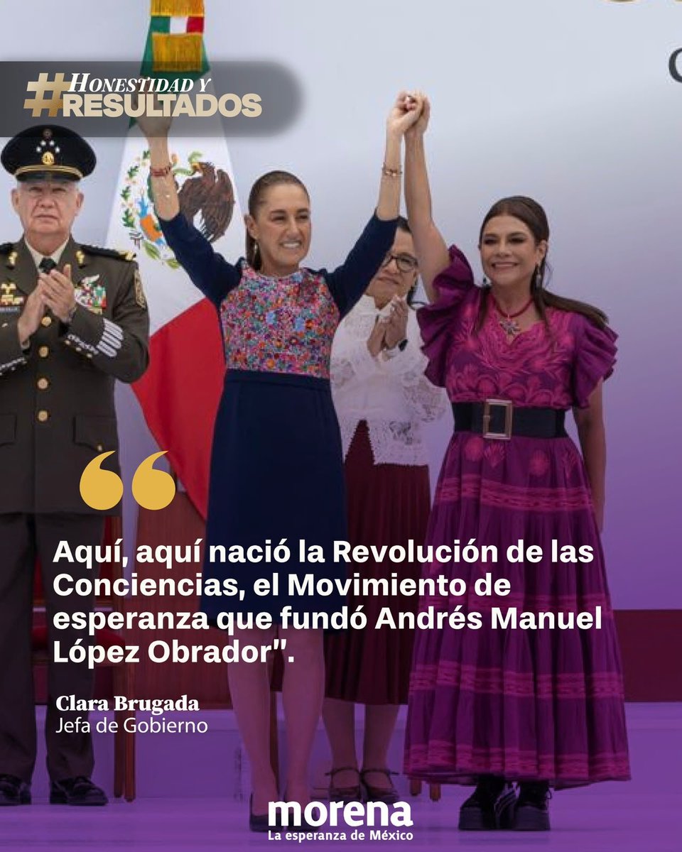 MorenaMichoacan's tweet photo. Nuestro movimiento nació de la lucha, la organización y la esperanza del pueblo.

Hoy, la Revolución de las Conciencias sigue caminando desde abajo, con unidad y convicción.

La Transformación avanza #ClaudiaDaResultados https://t.co/zOhL5JEZrZ