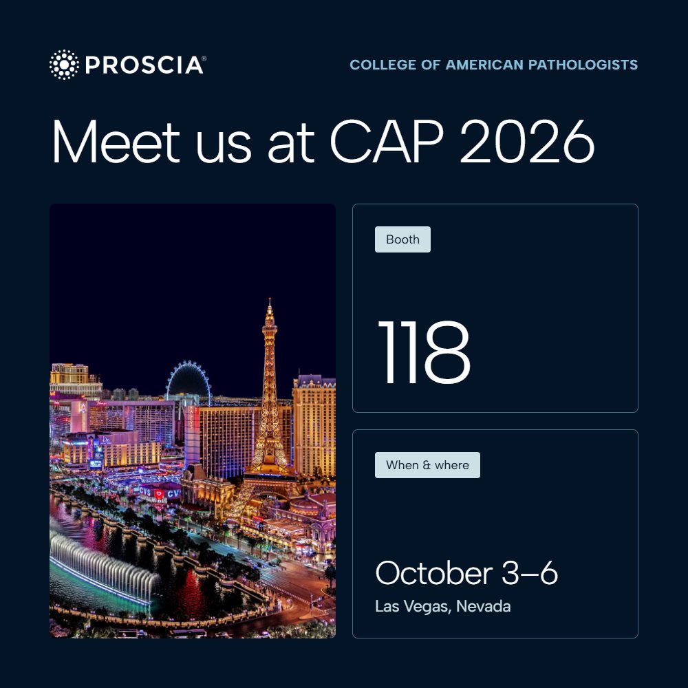 Proscia's tweet photo. We’re bringing the Fifth Generation of Concentriq to CAP26 and are ready to show you why it's the pathology AI platform pathologists want to work in, operations teams can scale, and leaders can build around.

Stop by Booth 118, and on Sunday, October 4 from 10:15–11:15 AM, join us for our Product Theater.

Book a meeting with us at CAP: https://t.co/46NzPRsLHd