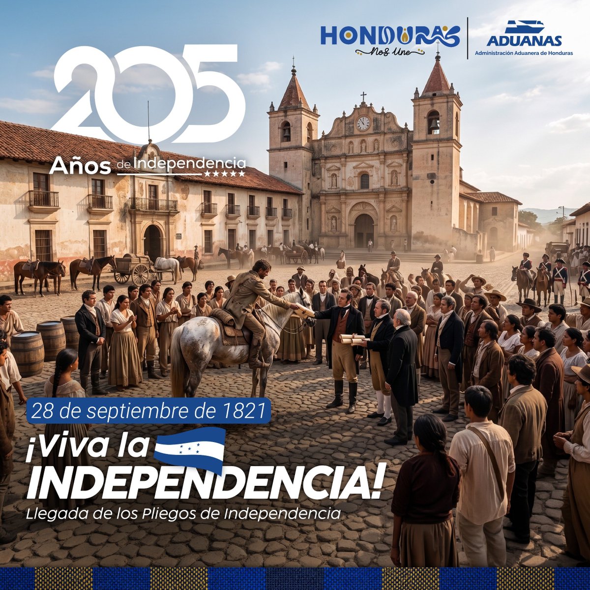 AduanasHonduras's tweet photo. 205 años de la llegada de los Pliegos de Independencia. 📜🇭🇳

Un momento histórico que definió nuestro rumbo como nación independiente.

Hoy y siempre, como institución trabajamos por una Honduras más fuerte y soberana. ¡Viva la Independencia!

#205Años #AduanasHonduras #Honduras https://t.co/2LaDovS9wZ