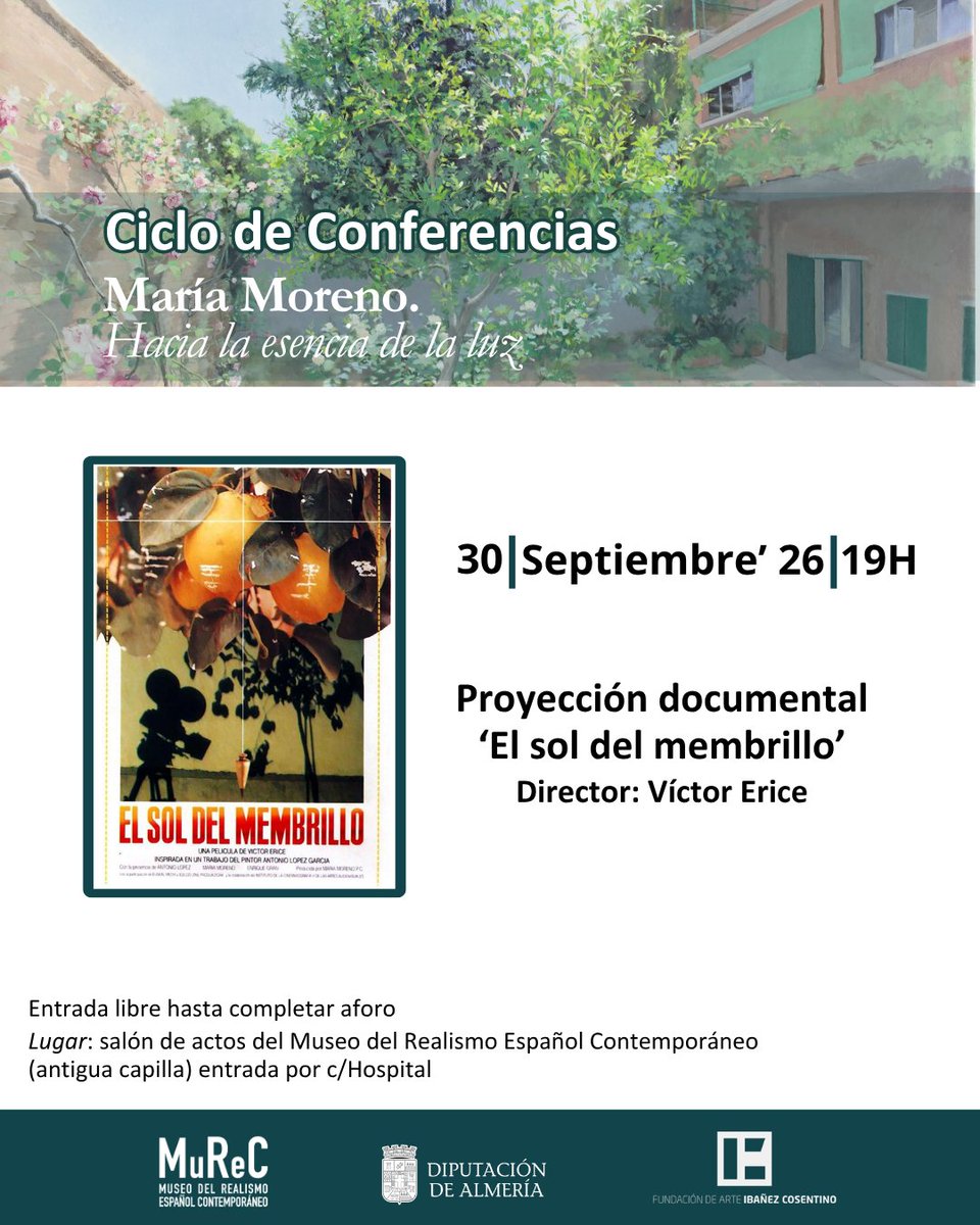 MuseoMurec's tweet photo. ⚠ ¡Últimos días para visitar la temporal sobre María Moreno!!
Del 30 de septiembre al 2 de octubre, ciclo dedicado a María Moreno con cine, documental y charlas para descubrir su obra y su particular relación con la luz.
🧵
#MariaMoreno #Murec https://t.co/oOw2ZNagxg