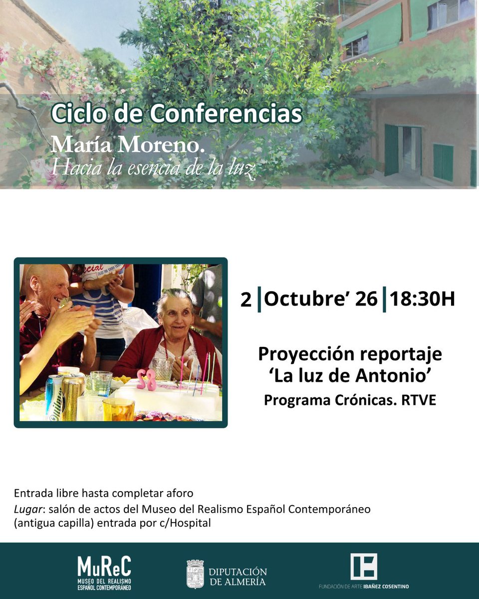 MuseoMurec's tweet photo. ⚠ ¡Últimos días para visitar la temporal sobre María Moreno!!
Del 30 de septiembre al 2 de octubre, ciclo dedicado a María Moreno con cine, documental y charlas para descubrir su obra y su particular relación con la luz.
🧵
#MariaMoreno #Murec https://t.co/oOw2ZNagxg