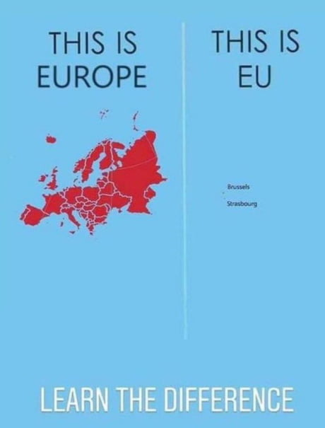 Micheleferrisfr's tweet photo. EUROPE IS NOT EU https://t.co/TkasP1Ac0R