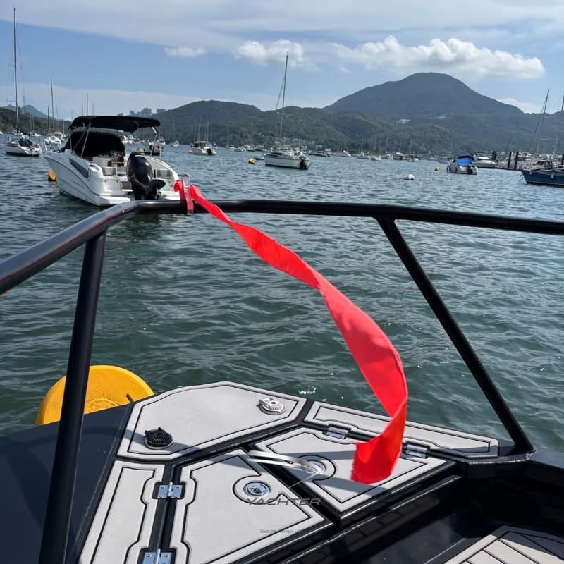 yachterhk's tweet photo. 候鳥遷徙季節期間，我地會係船上採用輕量化飄帶，借助海風形成自然、柔和而持續的動態視覺提示，減少海鳥在船艇上的停留與棲息。
這項低干擾措施不涉及捕捉或傷害鳥類，亦不使用化學驅避劑、噪音或強光。 https://t.co/GCiatJmGcp