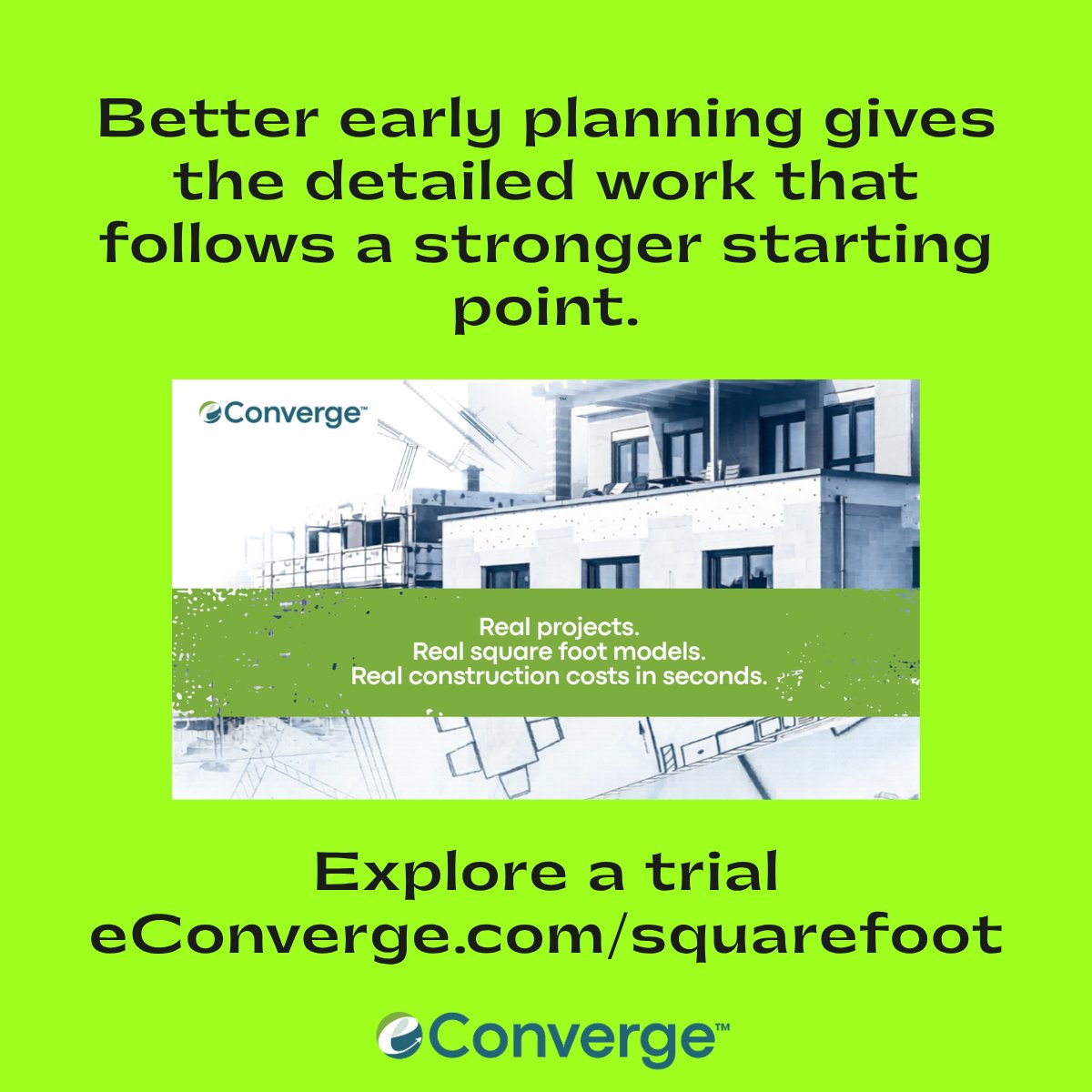 eConverge_'s tweet photo. “Can we afford this?” comes long before the detailed estimate. eConverge Square Foot™ helps teams use conceptual costs & historical project data while there's still time to shape the plan. 🔗 https://t.co/v3eYryNyhp
#ConceptualEstimating #SquareFoot #Preconstruction #AEC https://t.co/nGWjVSOjTk