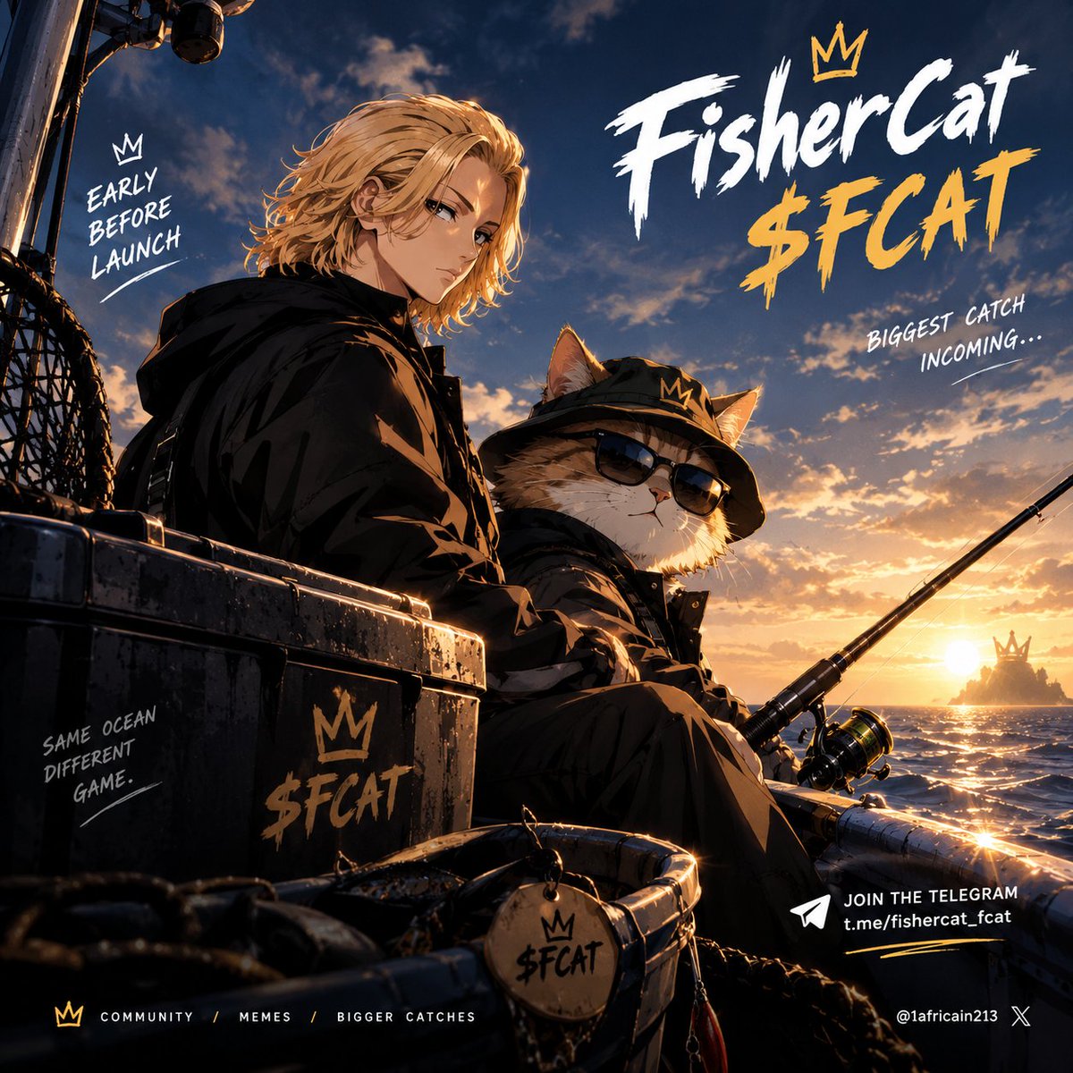 Real_Lex01's tweet photo. 🐱🎣 The fisherman cat is getting ready for its biggest catch.

$FCAT is still flying under the radar, but the community is slowly starting to gather before launch.

No token yet. No noise. Just early eyes watching.

Could be worth keeping on your radar.

TG: https://t.co/cPGH5dipWd