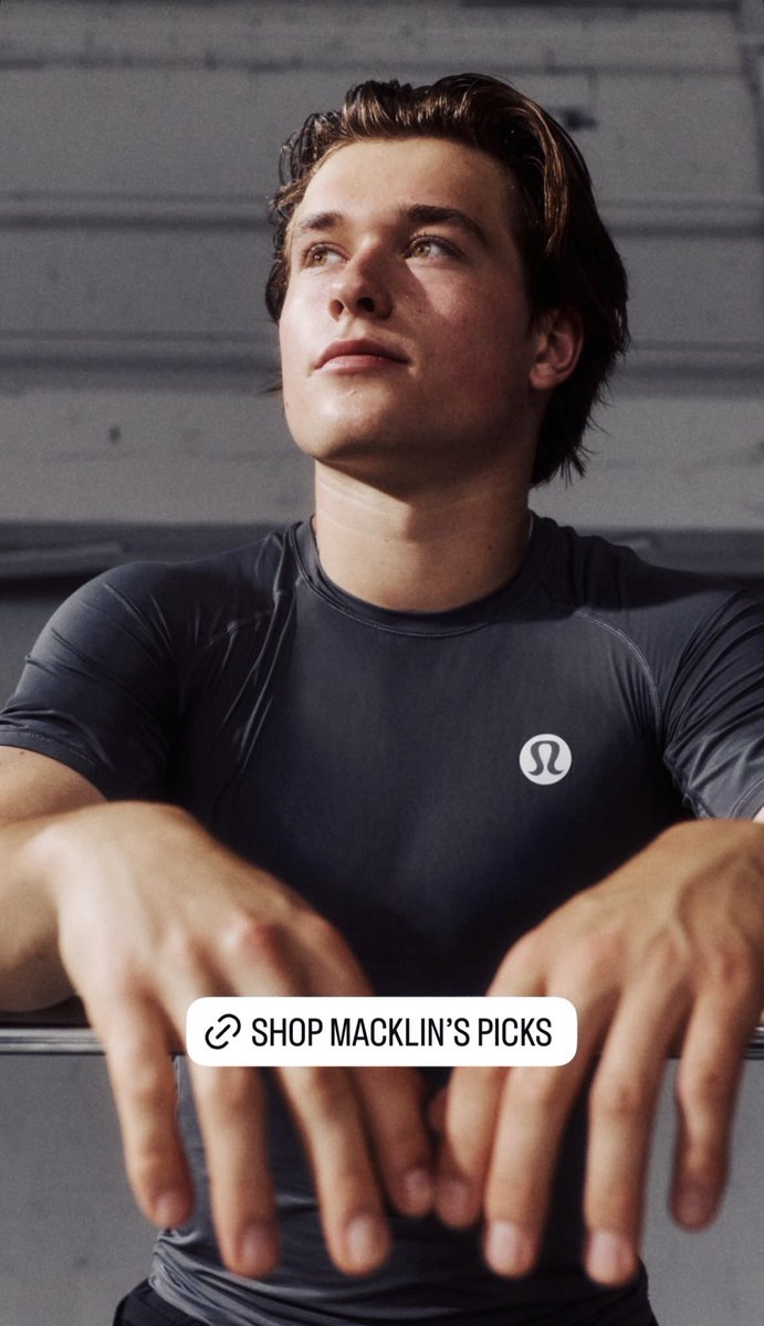 sharkssource's tweet photo. How Macklin Celebrini gears up with Lululemon! https://t.co/KbrYBW1jqX