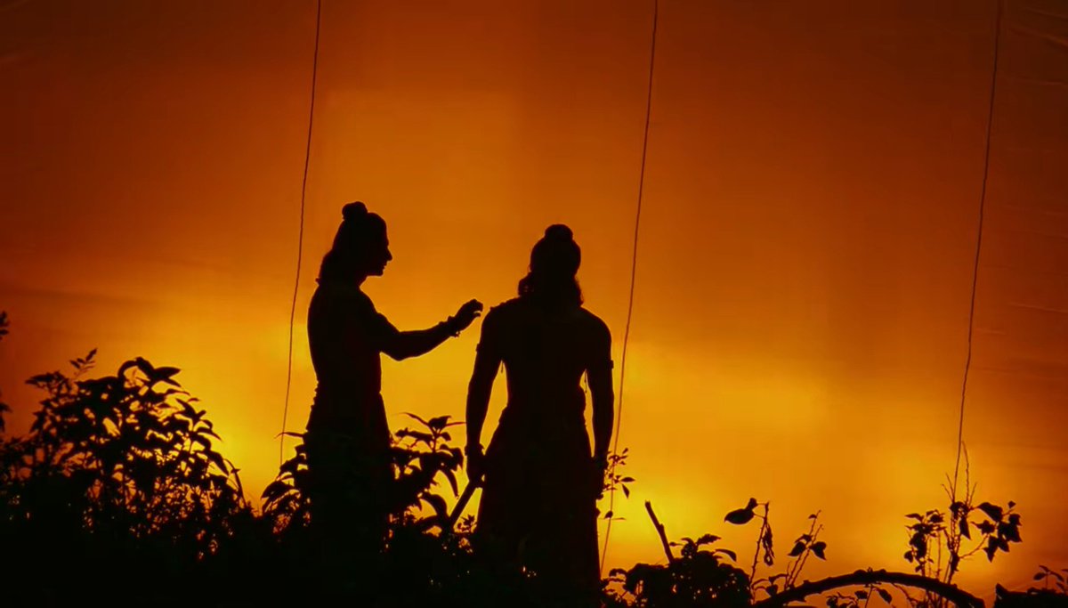 Purush576's tweet photo. These frames 🤌❤️‍🔥 from BTS of Ramayana. https://t.co/EocBrAM6dt