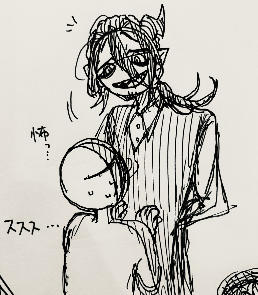 o_yaninarungo's tweet photo. ｾﾞﾛさんと初対面の時は、デカさにビビり散らかす自信がある※きたねぇ夢落書き https://t.co/BWEgDtDzrw
