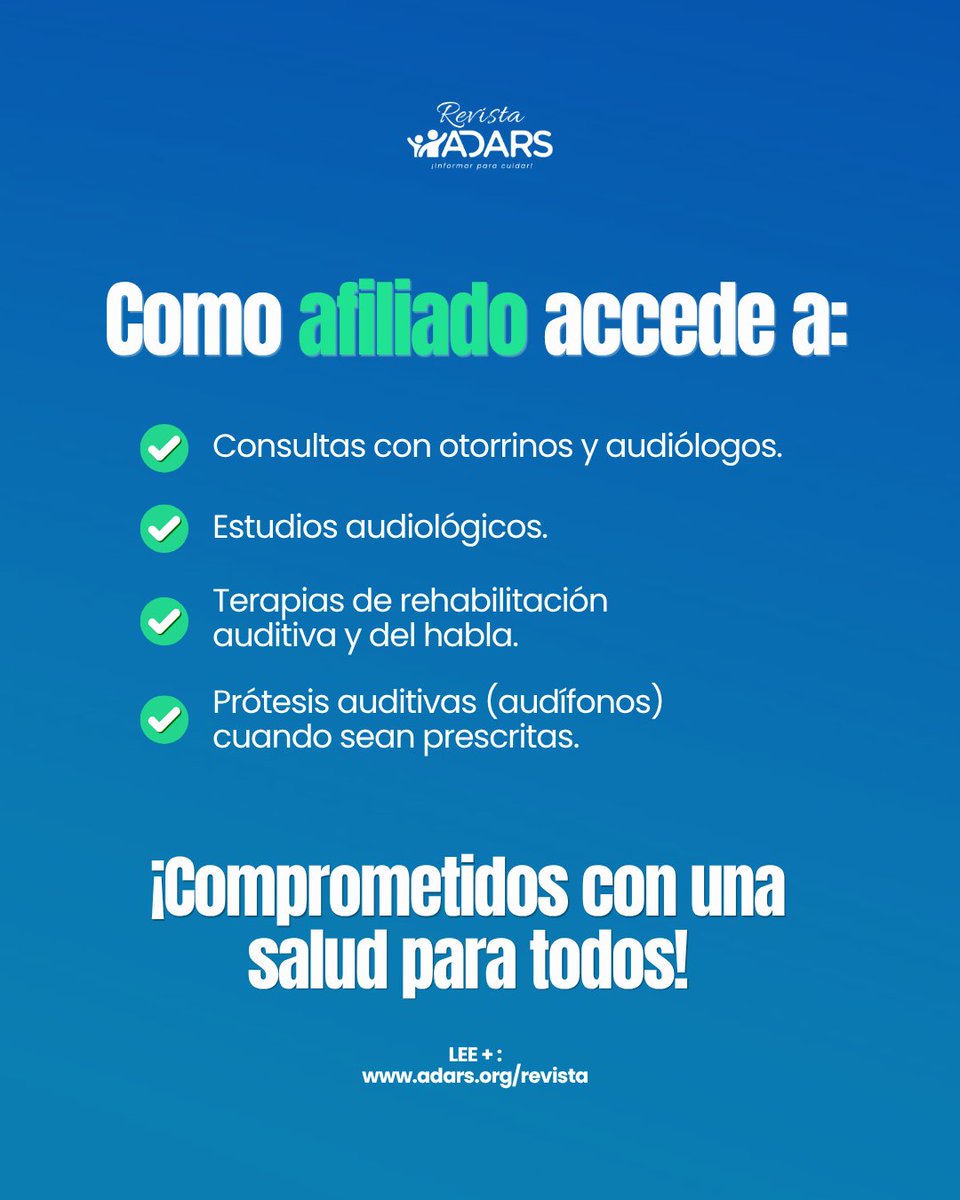 ADARS_RD's tweet photo. Una atención inclusiva considera las necesidades de cada paciente. 👨🏽‍🦯👂

✅Facilitar la comunicación, utilizar un lenguaje claro y crear espacios accesibles favorece una gestión humana y de mayor calidad

📚Revista ADARS. Informar para cuidar‼️
🔗 https://t.co/UymgujejMB

#ADARS https://t.co/zdCzTgDWo7