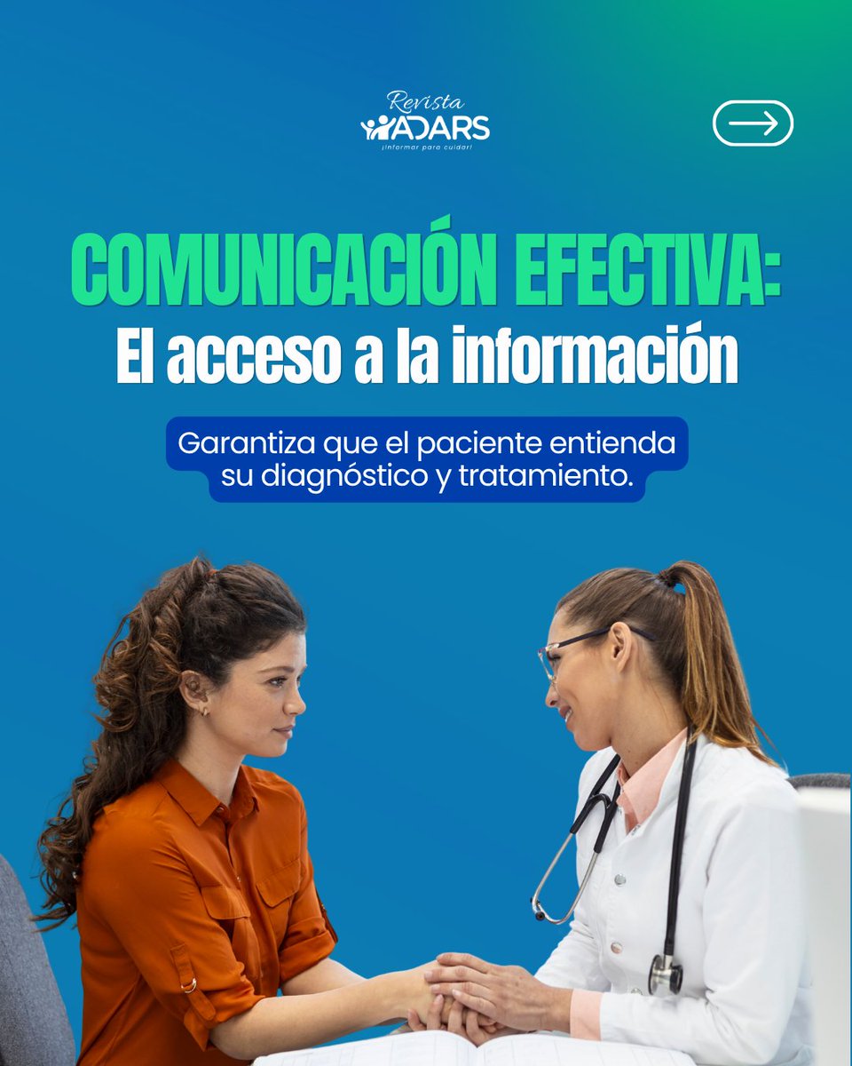 ADARS_RD's tweet photo. Una atención inclusiva considera las necesidades de cada paciente. 👨🏽‍🦯👂

✅Facilitar la comunicación, utilizar un lenguaje claro y crear espacios accesibles favorece una gestión humana y de mayor calidad

📚Revista ADARS. Informar para cuidar‼️
🔗 https://t.co/UymgujejMB

#ADARS https://t.co/zdCzTgDWo7