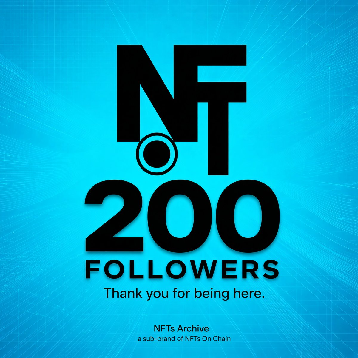 NFTsArchive's tweet photo. 200 followers on NFTsArchive 🩵

Baby Steps

One NFT collection at a time.
One post at a time.

We’re just getting started.

Thank you for being here. 🫶 https://t.co/0gmA4I1g5a