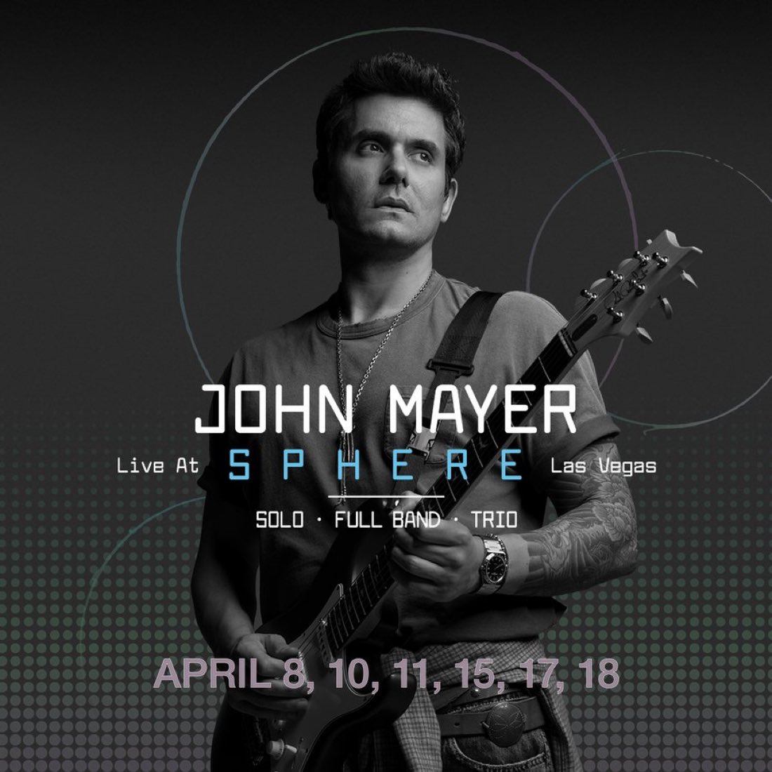 concertleaks's tweet photo. John Mayer has announced his Las Vegas residency, playing solo, with a full band, and with his trio each night! https://t.co/Dqb16reBju