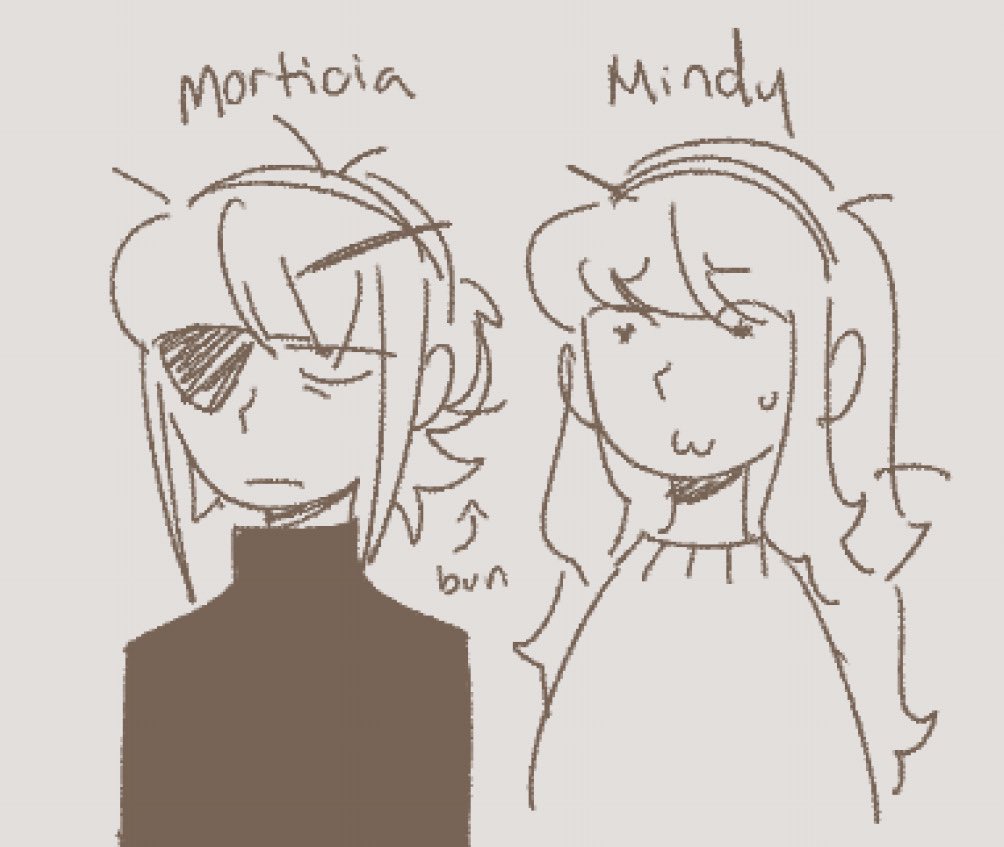 pocketemorty's tweet photo. evil morticia and mindy sketches because they're everything to me and i want to draw them more #mortycest https://t.co/dSv5YTuQci