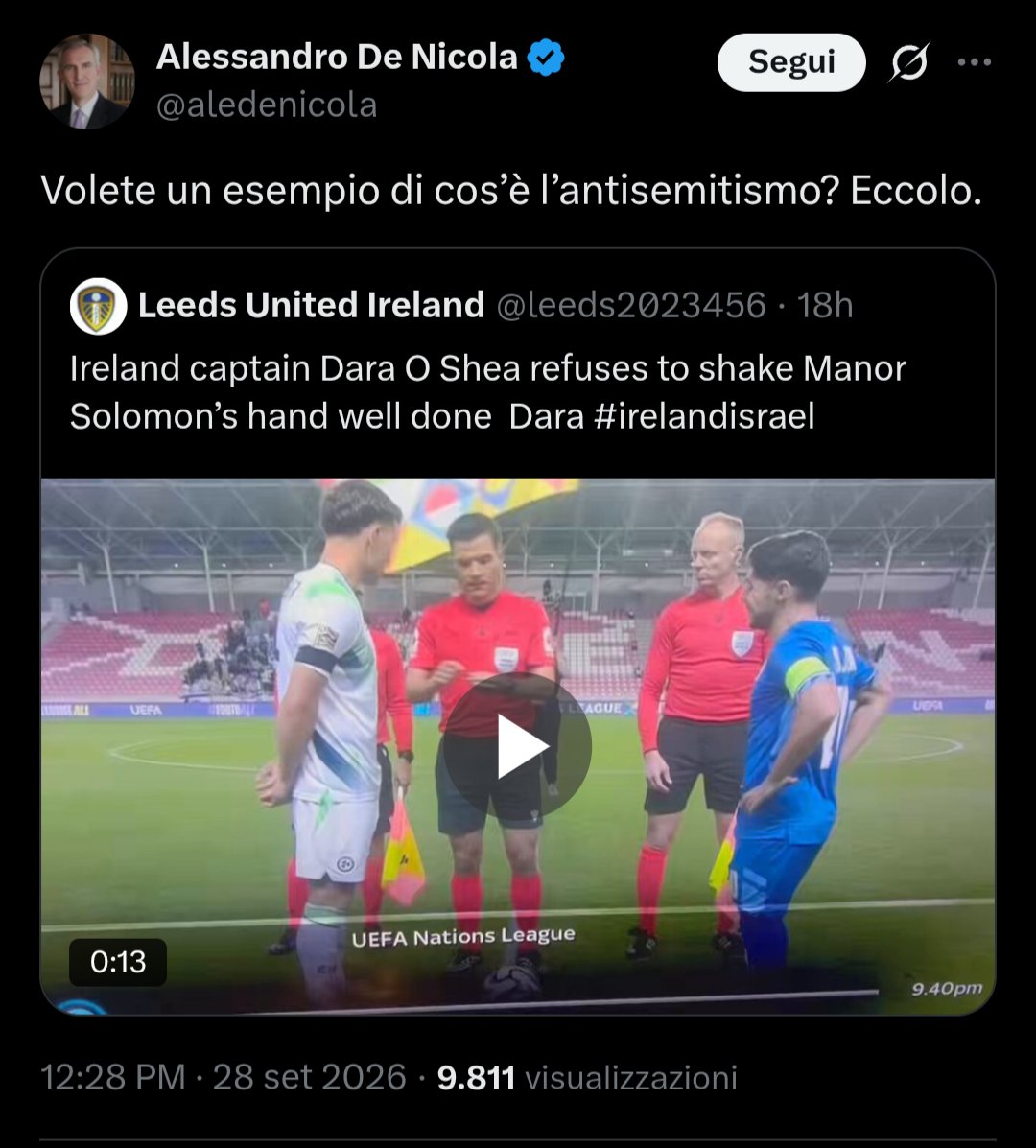 fasulo_antonio's tweet photo. Quindi, se un cane non dà la zampa al padrone, è antisemita?

#IrelandIsrael #NationsLeague #ddlantisemitismo #28settembre https://t.co/Vc7vq6bSt1
