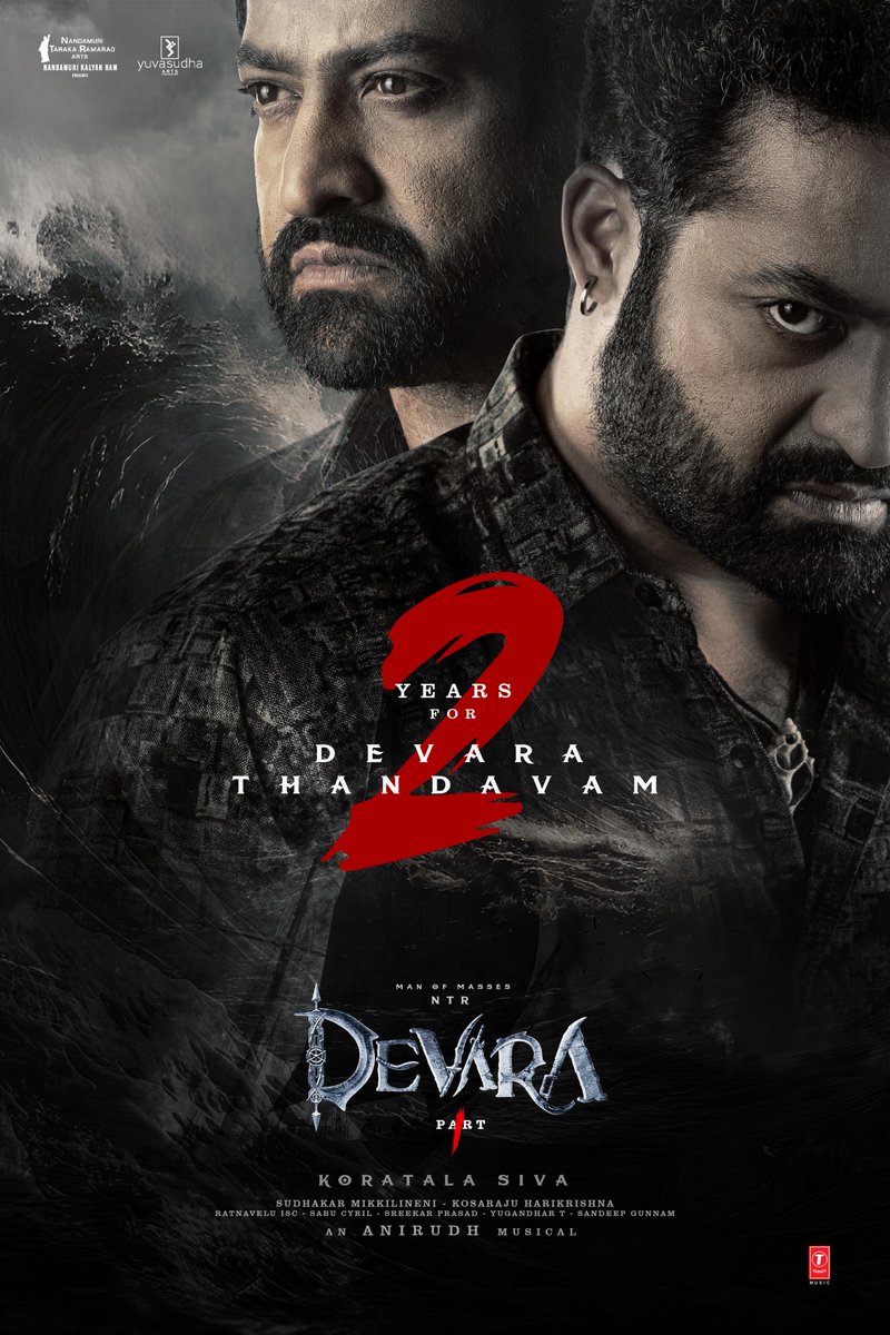 NTRTAIN9's tweet photo. A glimpse that sparked a wave of excitement, a name that became an emotion. ๐๐ฅโจTwo years later, the legacy only grows stronger.โจ#2YearsForDevara #DevaraThandavam @tarak9999 @NTRArtsOfficial @YuvasudhaArts @NANDAMURIKALYAN @anirudhofficial https://t.co/L6W0EyR6cN