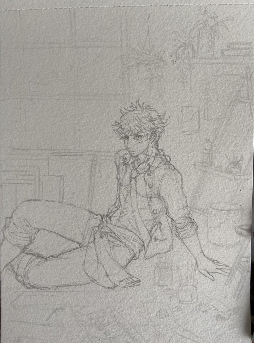 hajjartwork's tweet photo. Wip #blueperiod 🌱 https://t.co/fqGwmGVuYG