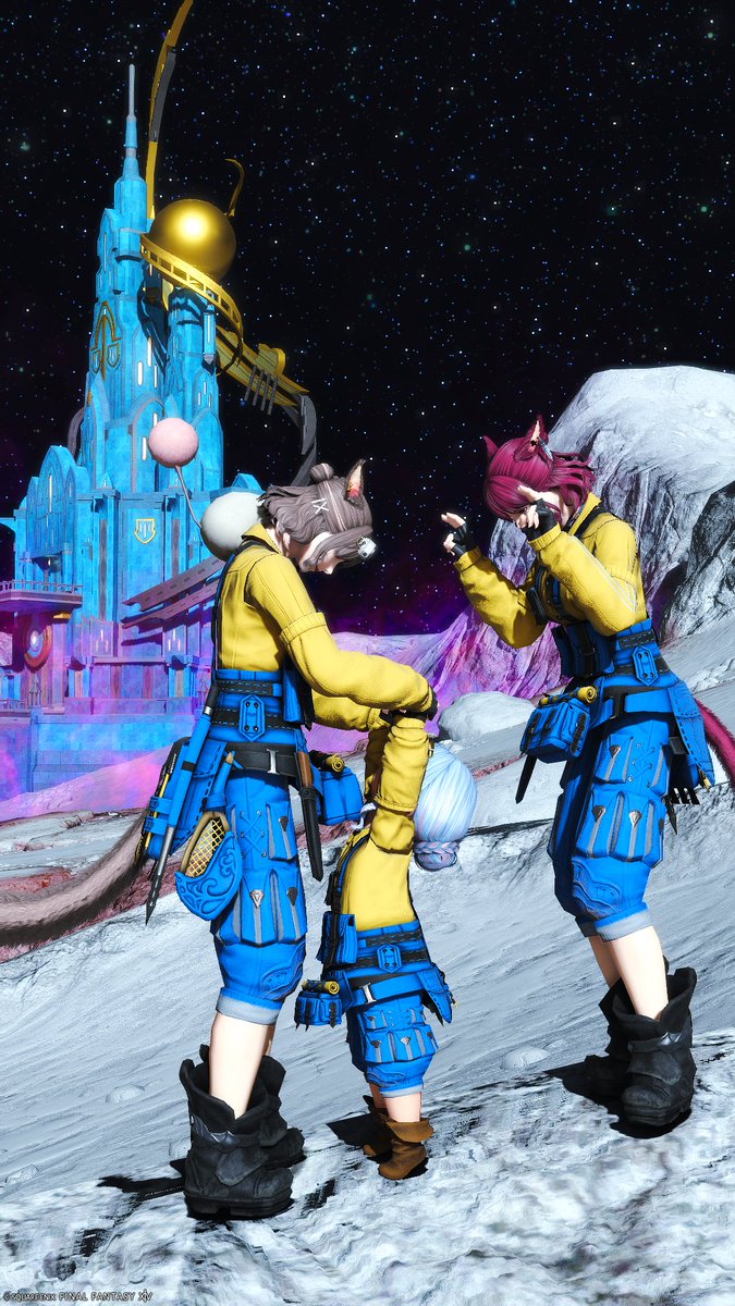Funudesu's tweet photo. 找了朋友一起拍小小兵w 
#FF14 https://t.co/3j1Ycmuc94