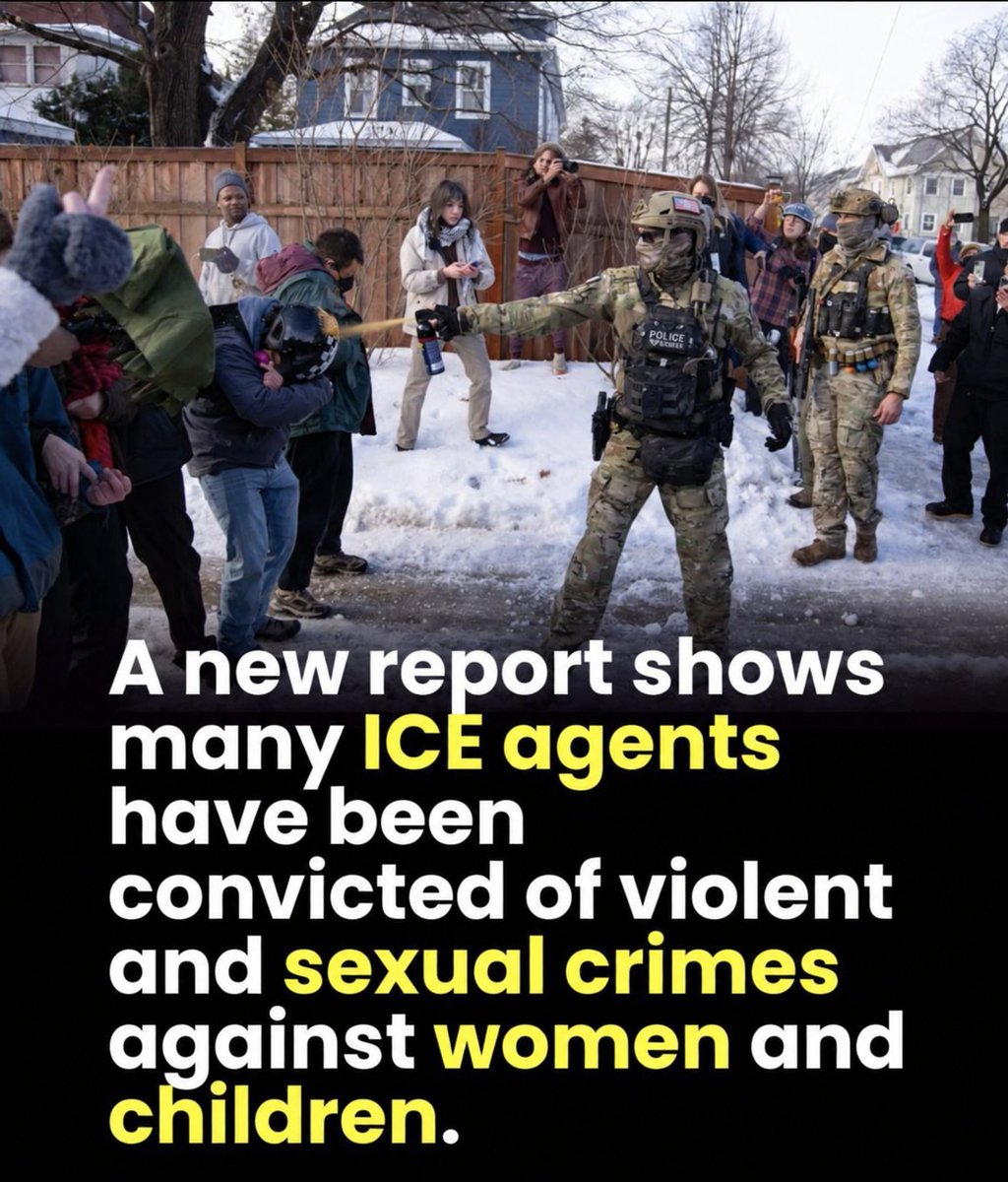 WalshFreedom's tweet photo. THE “WORST OF THE WORST” HAVE BEEN WEARING ICE BADGES.

https://t.co/du9bv2TwAq helps citizens and immigrants understand their rights and prepare for ICE encounters and the aftermath, including abuse while in custody. Help keep it free: https://t.co/Hi5Yo2MuXu

FEBRUARY–MAY 2025: An ICE investigator filmed sexual activity with a minor and continued the abuse after confirming her age. SEVEN YEARS IN PRISON, sentenced July 2026.

JANUARY–JULY 2025: An ICE detention contractor sexually abused a woman in custody, using other detainees as lookouts. She described feeling pressured to perform sexual acts. THREE YEARS IN PRISON, sentenced June 26, 2026.

DECEMBER 5, 2025: An ICE supervisor allegedly strangled his partner, leaving visible neck injuries. He pleaded guilty to LYING TO INVESTIGATORS in April 2026. The separate assault charges remained unresolved in August reporting.

JANUARY 14, 2026: Prosecutors say ICE agent Christian Castro fired through a home’s front door, wounding a man, with children inside. The bullet lodged in a child’s bedroom wall. He faces assault and false-statement charges and has pleaded not guilty to the federal charges.

A child sexually exploited. A detained woman sexually abused. A strangulation. A bullet through a family’s front door - the tip of the criminal ICEberg. 152 ICE agents and immigration personnel and contractors linked to multiple sexual and violent crimes.

Know your rights: https://t.co/du9bv2TwAq