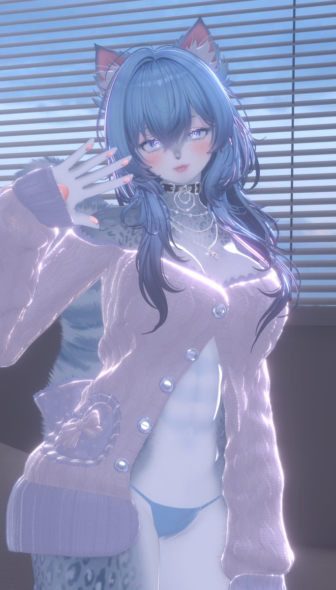 bebemu_VRC's tweet photo. 見てみて✨このカーディガンちゃんと尻尾が出るの💓かわち～❣ https://t.co/efu22dQh7C