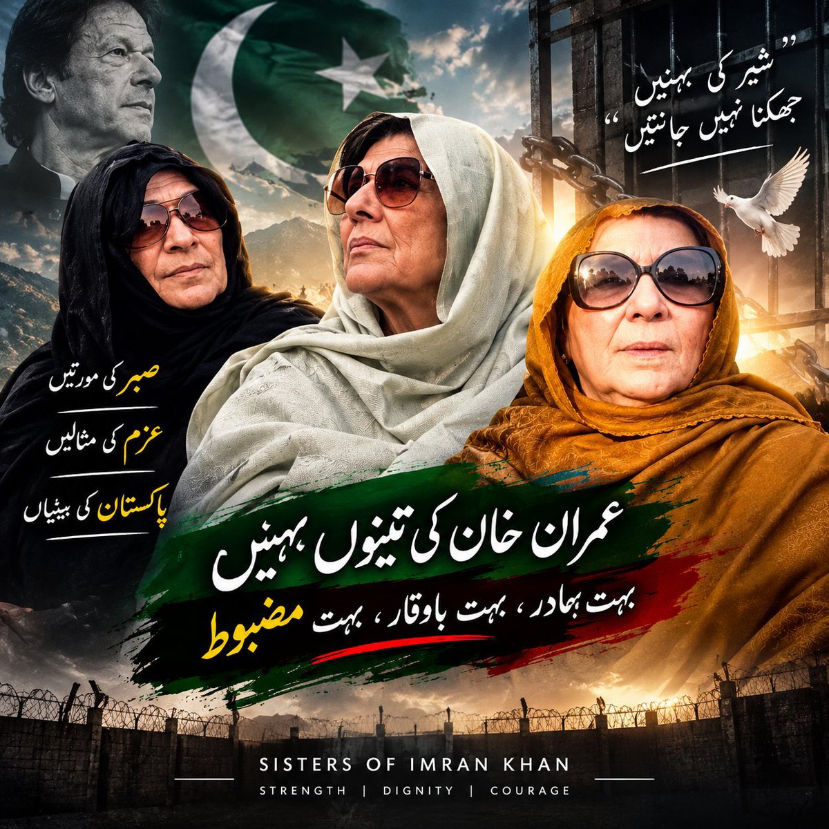 ToufeeqBaloch2's tweet photo. Demanding justice and freedom for political prisoners! Free Imran Khan and free Imran Khan’s family now.
#خان_کی_بہنیں_فوری_رہا_کرو https://t.co/kPHNupDUVl
