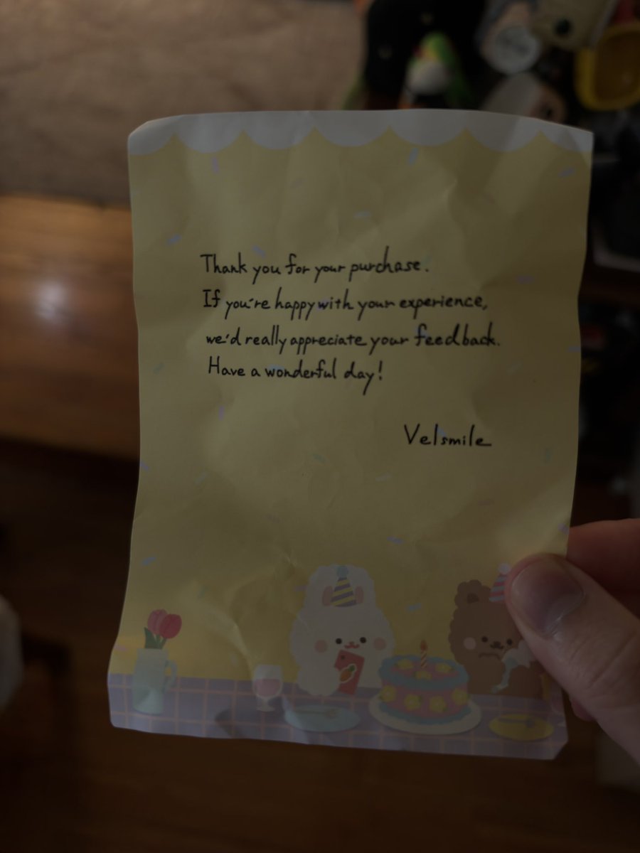 warden_hunter03's tweet photo. I bought something from Japan on eBay and the seller put this letter in it- I never get a letter from anything from eBay sellers in the US😭 https://t.co/6C0cXZAJiy