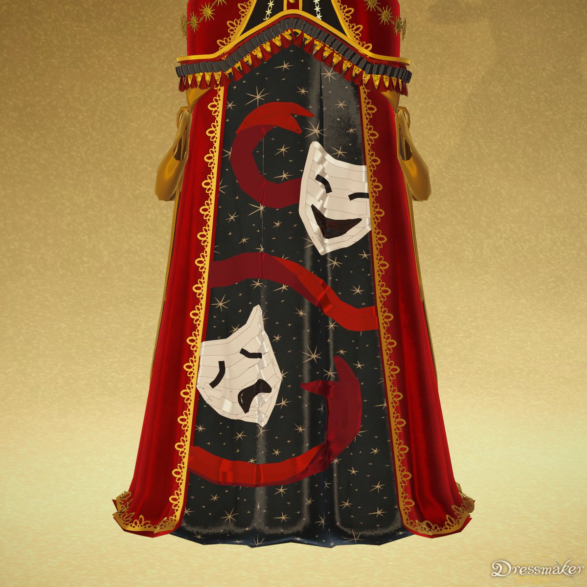 MOONBTCH's tweet photo. Celestial theater dress because the pattern reminded me of stage curtains 🎭 #dressmaker https://t.co/SARc4zOJMb