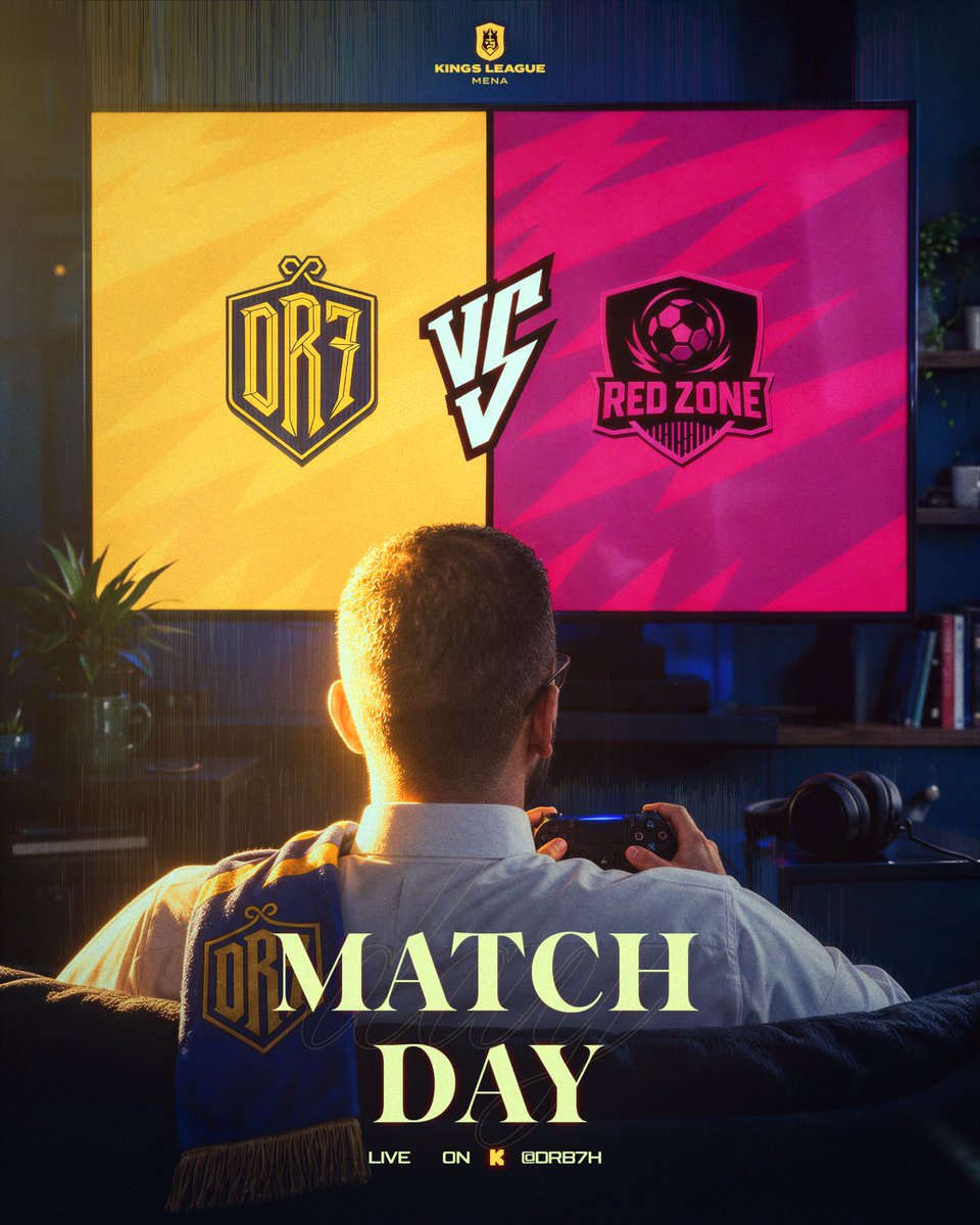 DR7TEAM_'s tweet photo. يوم المباراة.. 🥶

DR7 × RED ZONE 
🕘 الساعة 9:00 مساءً
🏆 دوري الملوك المينا
📺 Kick: drb7h https://t.co/88eQr5XU5N