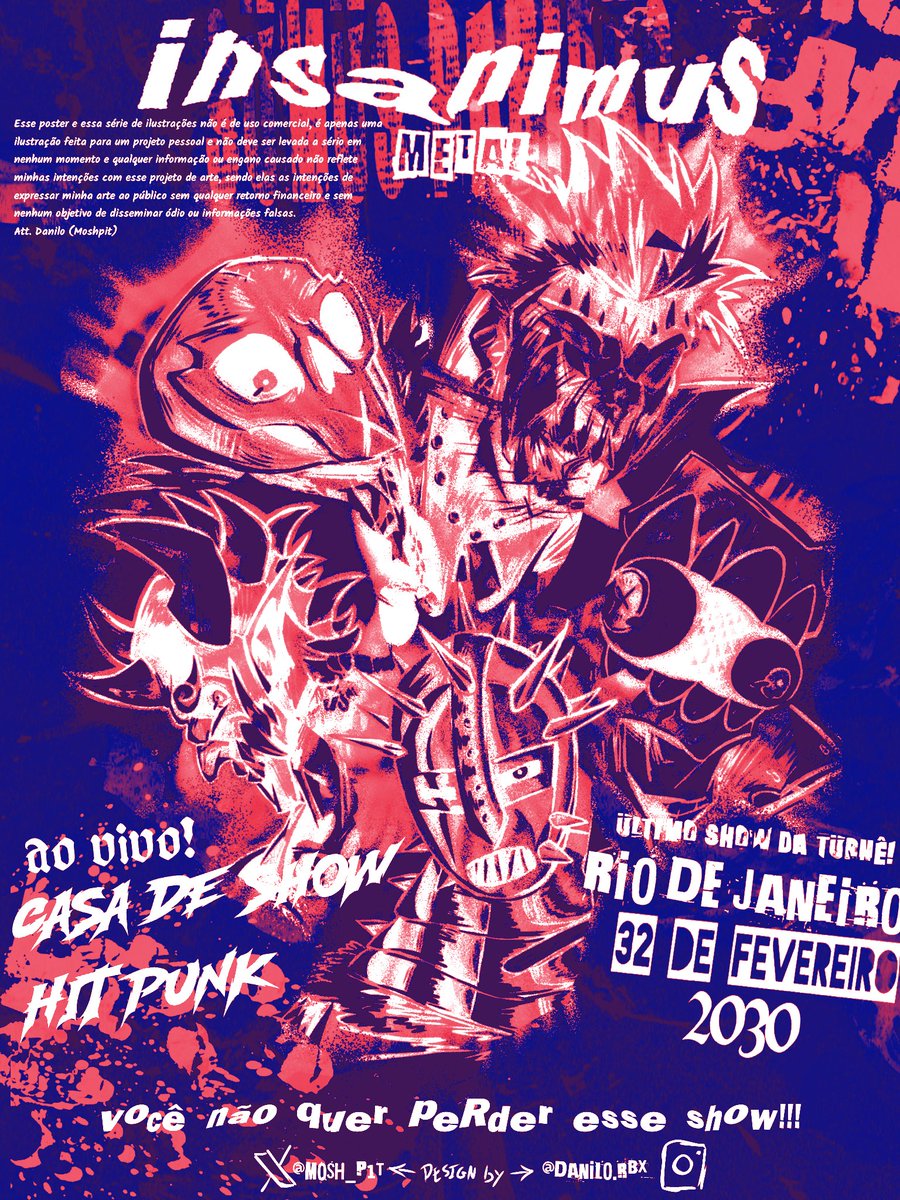 Mosh_p1t's tweet photo. Oque vocês fazem no seu tempo livre? Eu crio uma banda de metal fictícia usando as voz3s da minha cabeça como referência https://t.co/iHBKfZqo7x