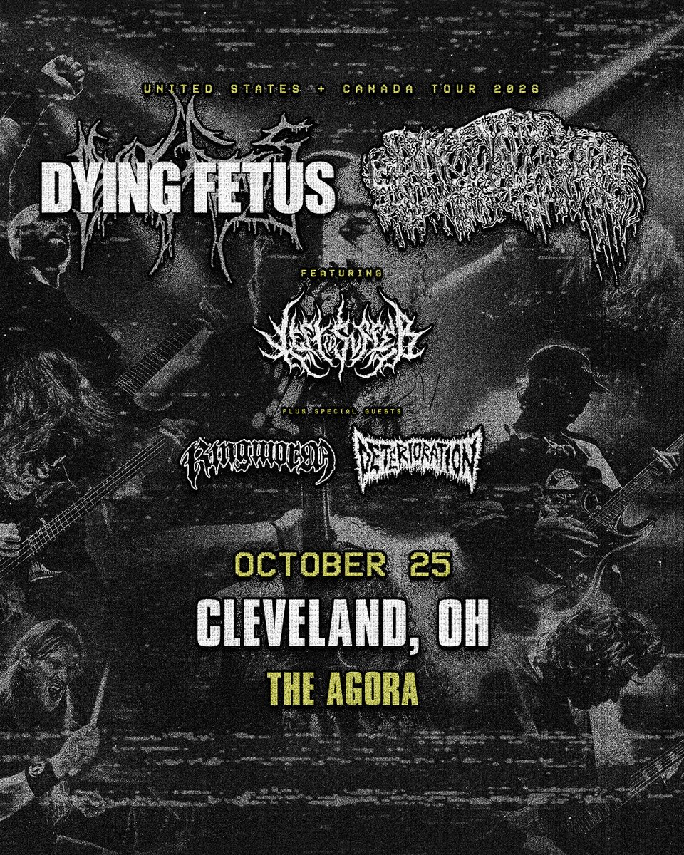 AgoraCLE's tweet photo. 🚨 SUPPORT UPDATE 🚨

@RingwormBand joins @DyingFetusBand, @Sanguisugabogg, &amp; more on Oct. 25 🤘

🎫: https://t.co/uQAiqtSrEW https://t.co/DlfxDNM4uE