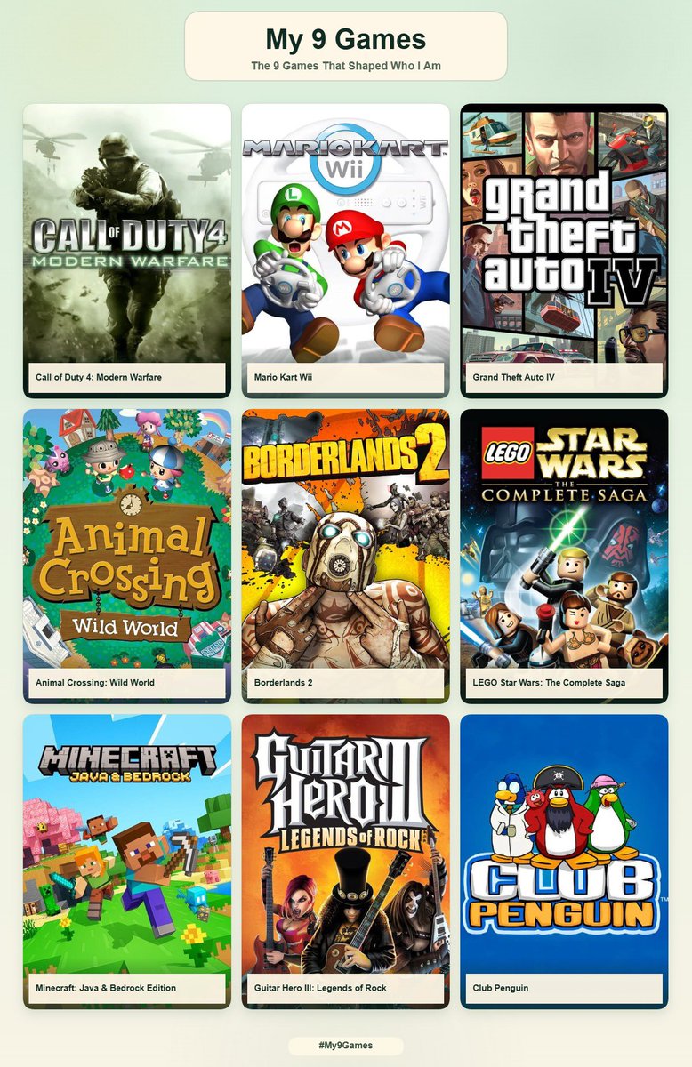 TheGamingLemon's tweet photo. It was hard to pick 9 https://t.co/XfJkGDl2uS