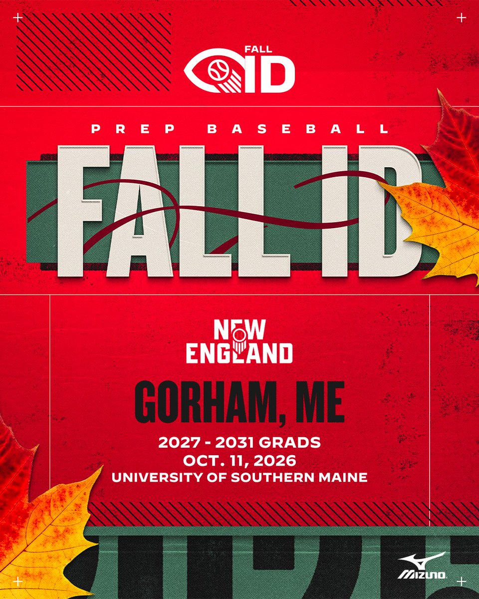 PBNewEngland's tweet photo. 🍁 𝟮𝟬𝟮𝟲 𝗡𝗼𝗿𝘁𝗵𝗲𝗿𝗻 𝗡𝗲𝘄 𝗘𝗻𝗴𝗹𝗮𝗻𝗱 𝗙𝗮𝗹𝗹 𝗜𝗗 🍁

🗓️ Sunday, October 11th
📍 University of Southern Maine - Gorham, ME

𝙍𝙀𝙂𝙄𝙎𝙏𝙀𝙍 𝙃𝙀𝙍𝙀 ⬇️
🔗 https://t.co/ZjhxUKvZ8p https://t.co/cR4FSkcw0y