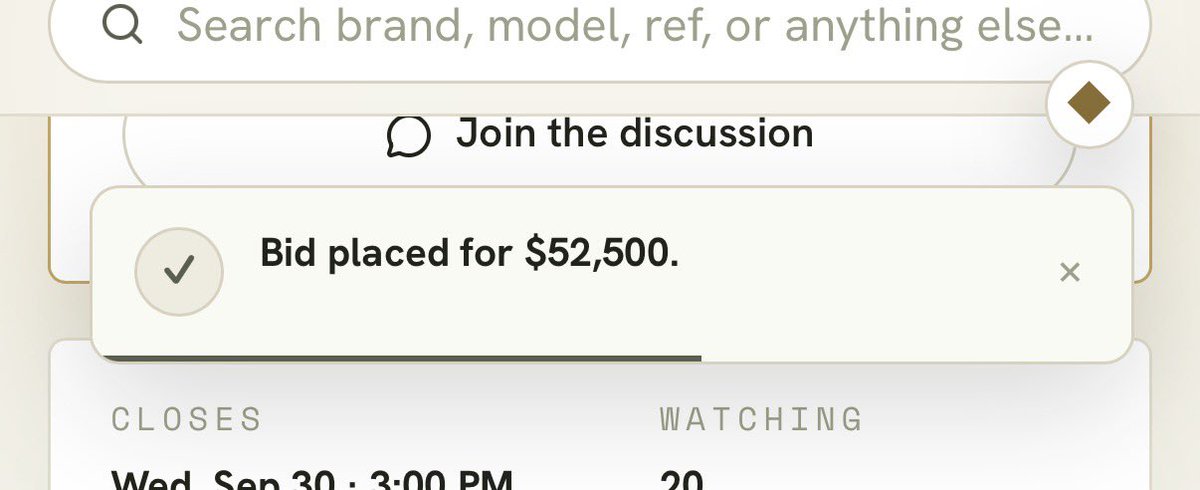 JoeyMoose's tweet photo. Just placed a $52,500 bid on @Tradermayne watch.

Looks like I’m the only guy with some balls. https://t.co/rxPh777ql4
