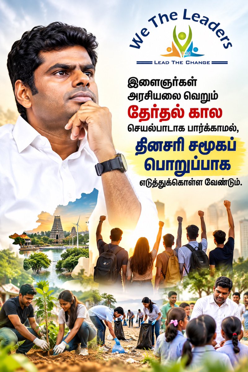 tirunelveli_wtl's tweet photo. இளைஞர்கள் அரசியலை வெறும் தேர்தல் கால செயல்பாடாக பார்க்காமல், தினசரி சமூகப் பொறுப்பாக எடுத்துக்கொள்ள வேண்டும். https://t.co/kQwSspiQWE