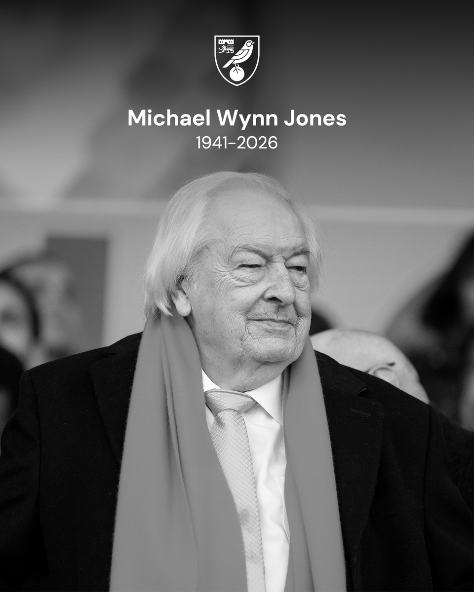 NorwichCityFC's tweet photo. Everyone at Norwich City is deeply saddened by the passing of our honorary life president, Michael Wynn Jones.

Michael died peacefully at home on Monday morning, aged 85. He will be greatly missed.

His family are grateful for the wonderful care provided by the community nursing team at St Elizabeth Hospice.

Our deepest condolences are with Delia and Tom, and with all of Michael’s family, friends and loved ones.

At the family’s request, we ask that their privacy be respected at this difficult time.