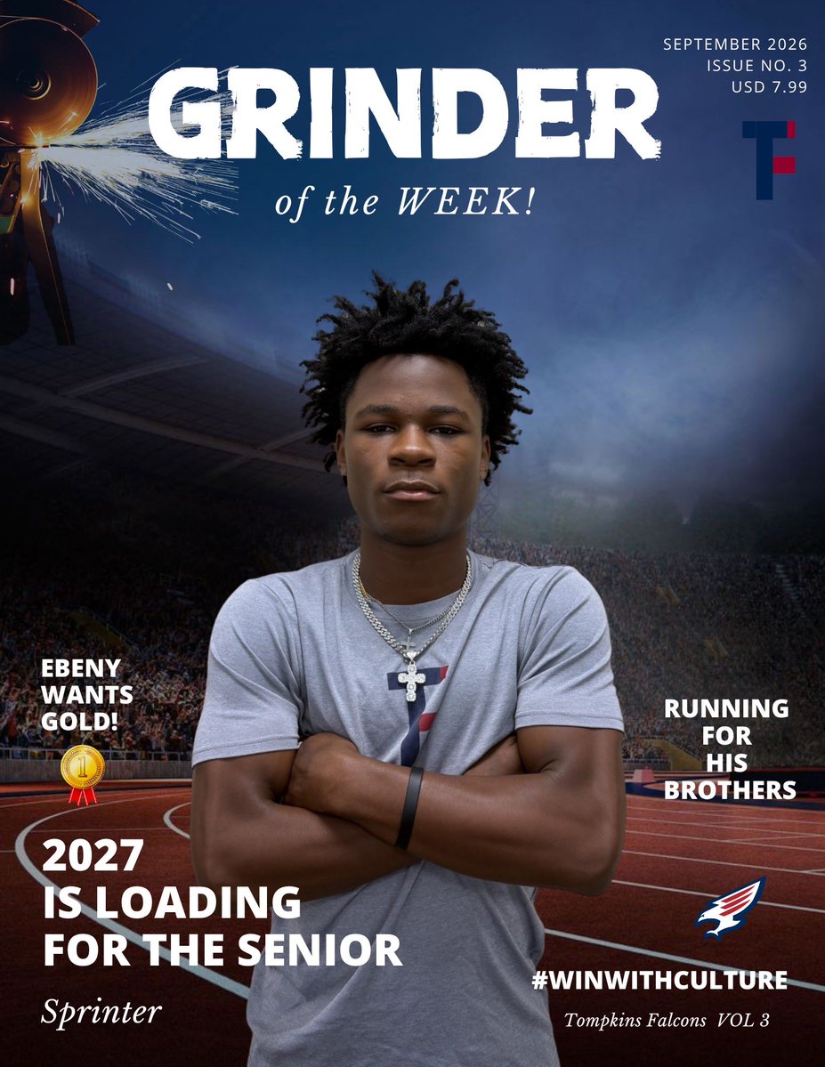 Tompkins_TF's tweet photo. Ebeny NSeke secures Grinder of Week to close out the month of September!  Big year for the Senior.  

Time to Fly! 🛫 https://t.co/JaRho6ATLr