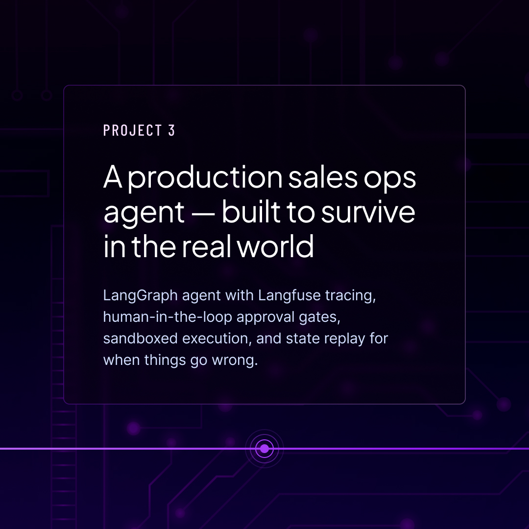 udacity's tweet photo. Swipe to see what you'll build in the new AI Ops Engineer Nanodegree program.

Three projects, each one a step deeper into production. A financial news sentiment pipeline. An e-commerce RAG service with evaluation and guardrails. A SalesOps agent with full observability and state replay.

Build the portfolio you need to get hired as an AI Ops engineer.

Explore the program today → https://t.co/bPbvK9Uwlt