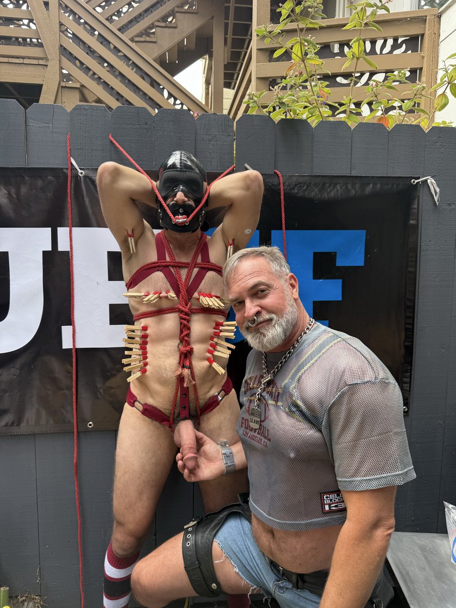 onguarddungeon's tweet photo. Of course its not a proper Folsom party unless you have a gorgeous bound centerpiece pointing out the food…
Would you let me put you on display like this? https://t.co/5hLHz0H74R https://t.co/8qgo8d1h5F