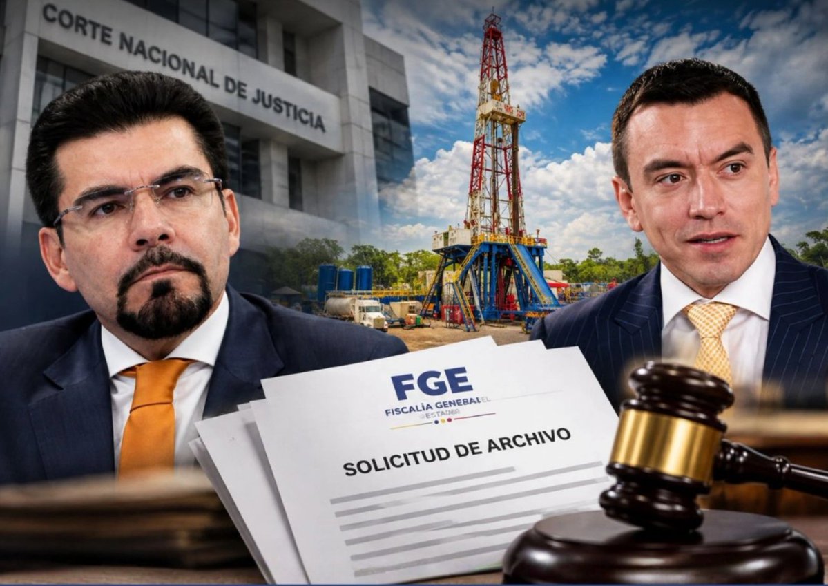 vtv_ecuador's tweet photo. #País: Fiscal #CarlosAlarcón pide 📑🎙 archivar investigación contra #Noboa por fallida adjudicación del #campoSacha. La Corte Nacional de Justicia deberá resolver el pedido presentado por Alarcón, para cerrar la investigación previa seguida contra el presidente Daniel Noboa. https://t.co/T5vPybtePx