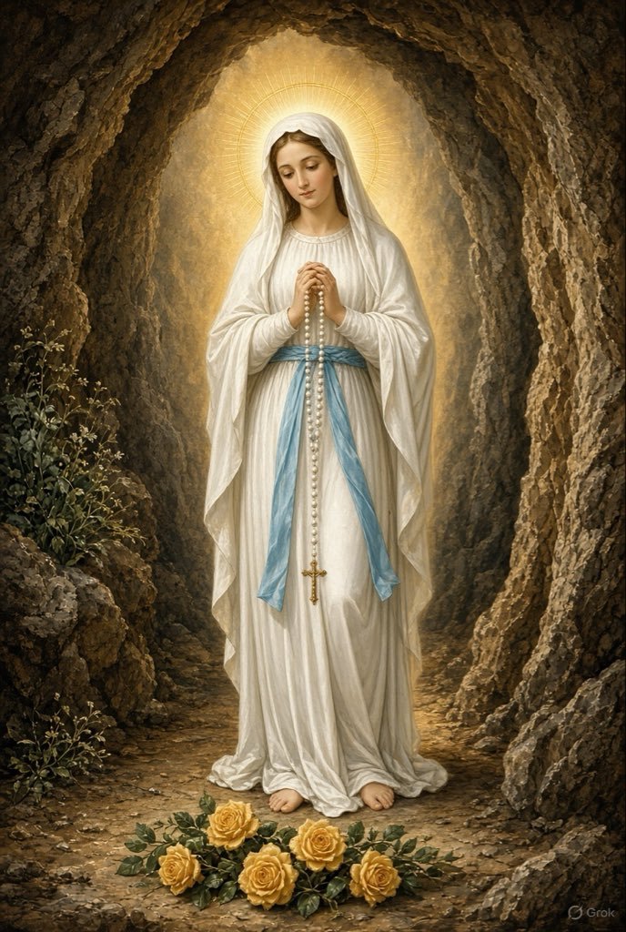 Cath0licP0dcast's tweet photo. Our Lady of Lourdes,Pray for us https://t.co/EJrUh4Gtnr