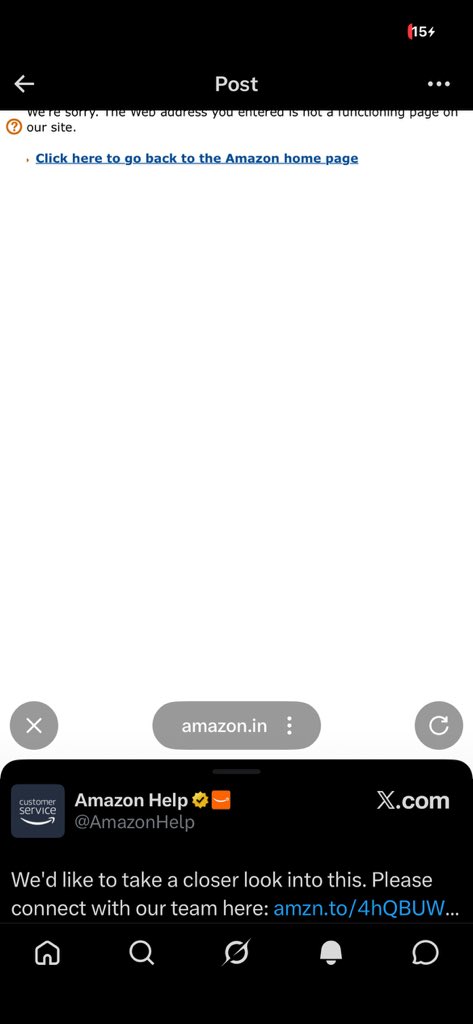rockvivek11's tweet photo. @AmazonHelp Behan read the reply , link not working https://t.co/OCew2v1bKq