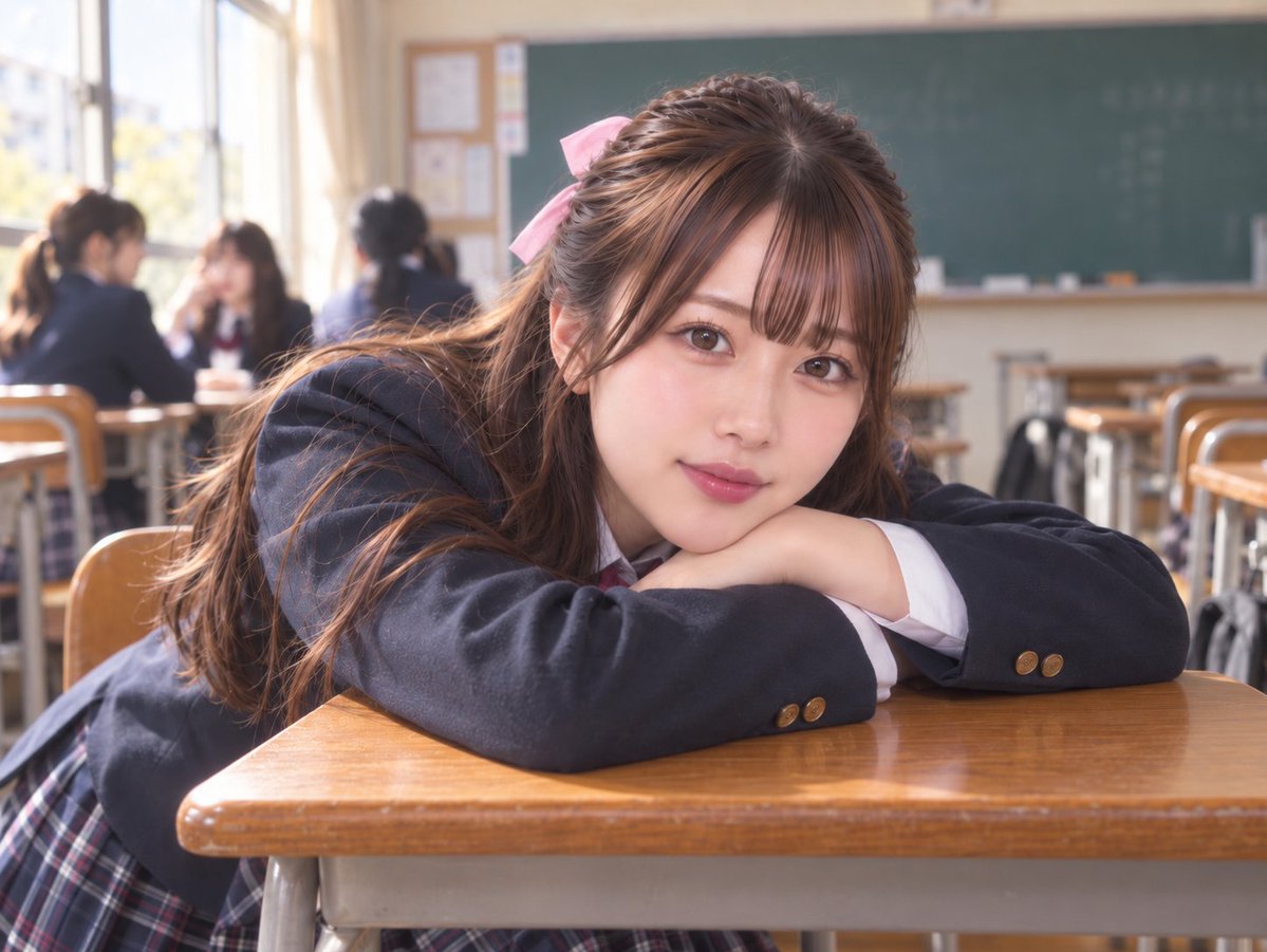 AiRis_project's tweet photo. ねえ、さっきから目が合うね。
……愛莉と同じこと考えてた？🩷
今日は制服コーデで、青春のワンシーンを。

#AiRis #アイリス
#桜庭愛莉 #AIアイドル https://t.co/kUFrQMzxBK