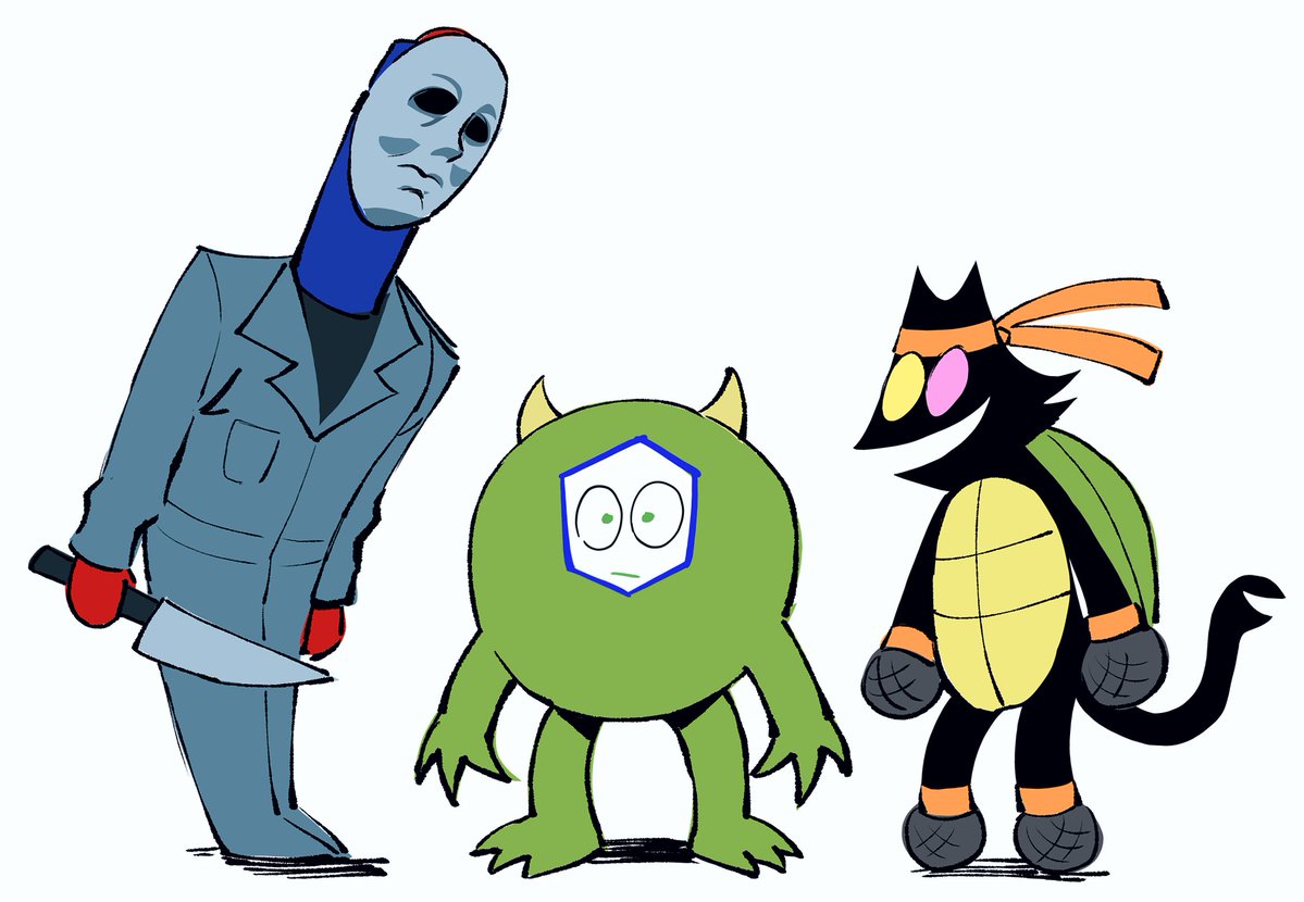 Drawloverlala's tweet photo. Se acerca el mes del Halloween así que dibujé algunos migueles disfrazados 😆
#DELTARUNE https://t.co/Sw4poJnnTP