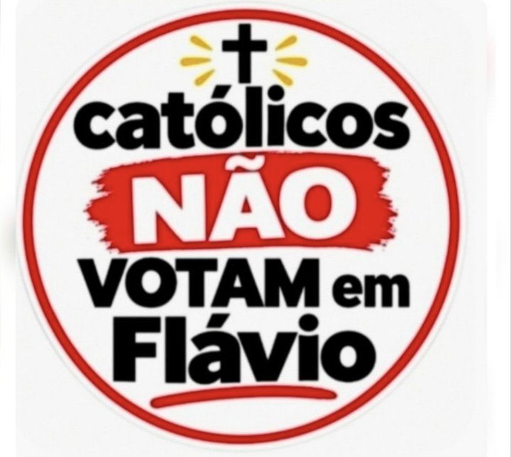 joaodomenech's tweet photo. CATÓLICOS NÃO VOTAM EM FLAVIO 
FLAVIO INIMIGO DOS CATÓLICOS https://t.co/jAC2ShyDRF
