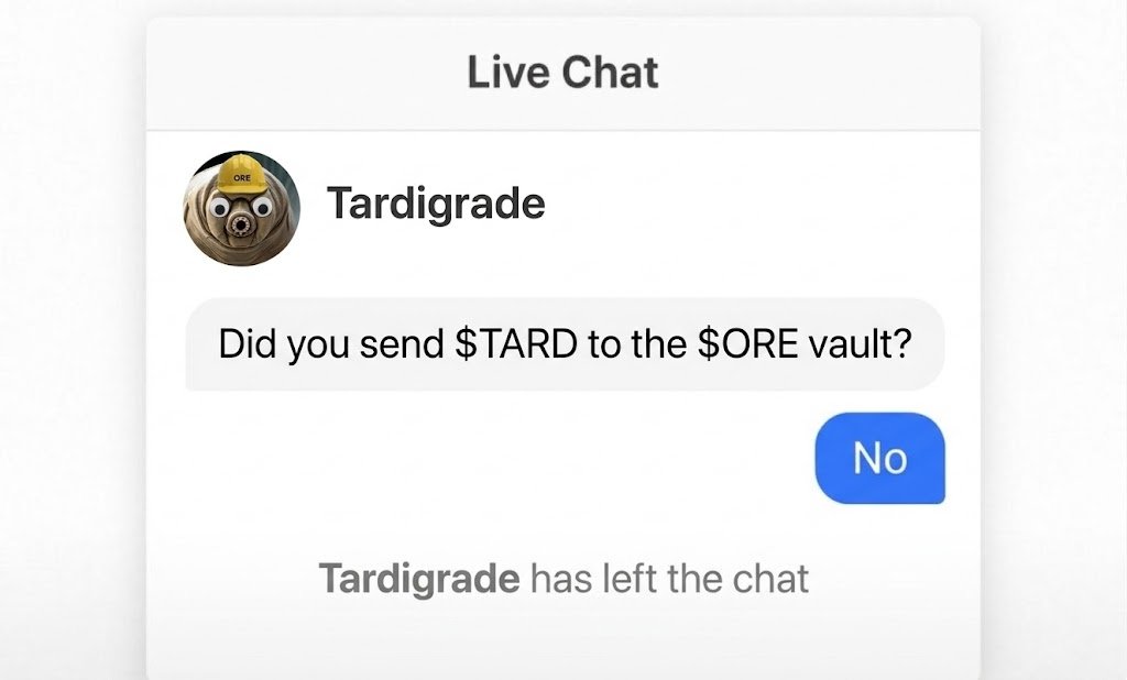TardigradeOre's tweet photo. Average customer support

#OreTARDio https://t.co/Pzte8Qod7N