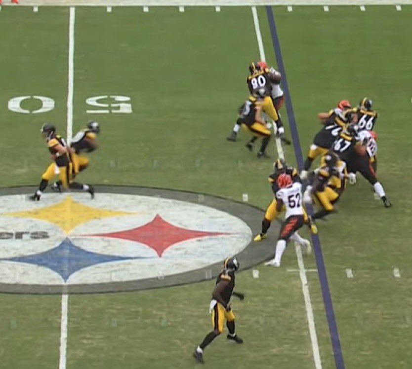 PickensBurgh's tweet photo. Game 1 of the Steelers real starting OL

😮‍💨 https://t.co/1yAauFyveK