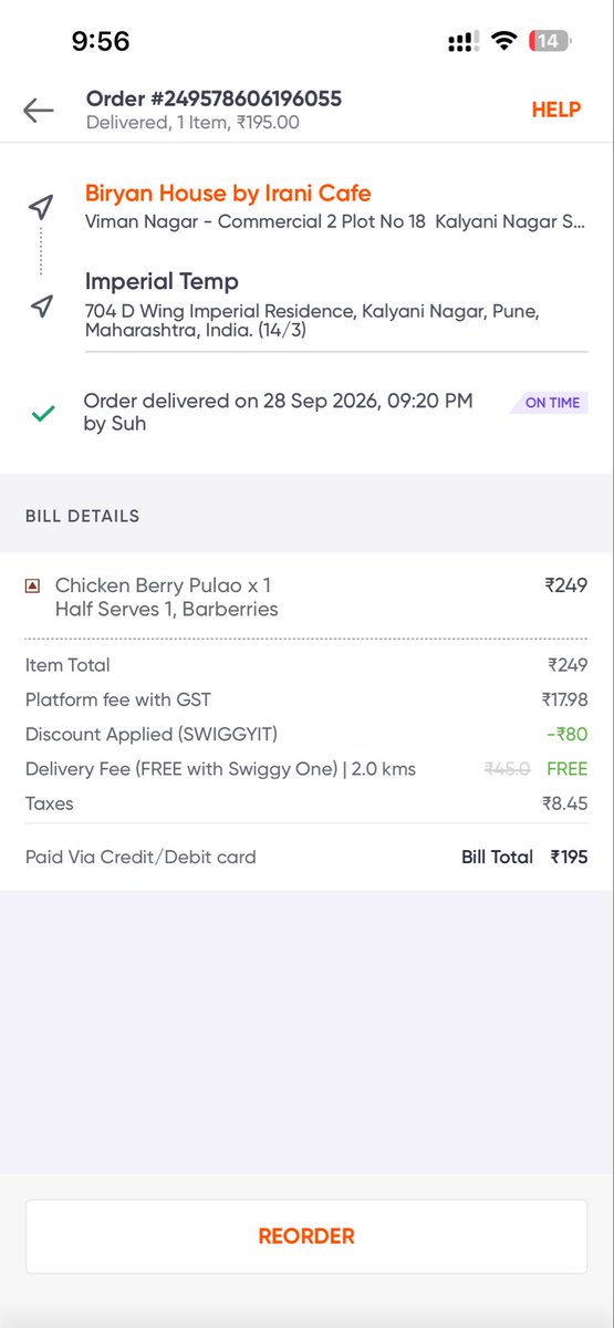 patelgaus's tweet photo. @Swiggy 

Pathetic restaurant and pathetic response by swiggy. 
Sent veg pulao instead of chicken https://t.co/J2SvevENYr