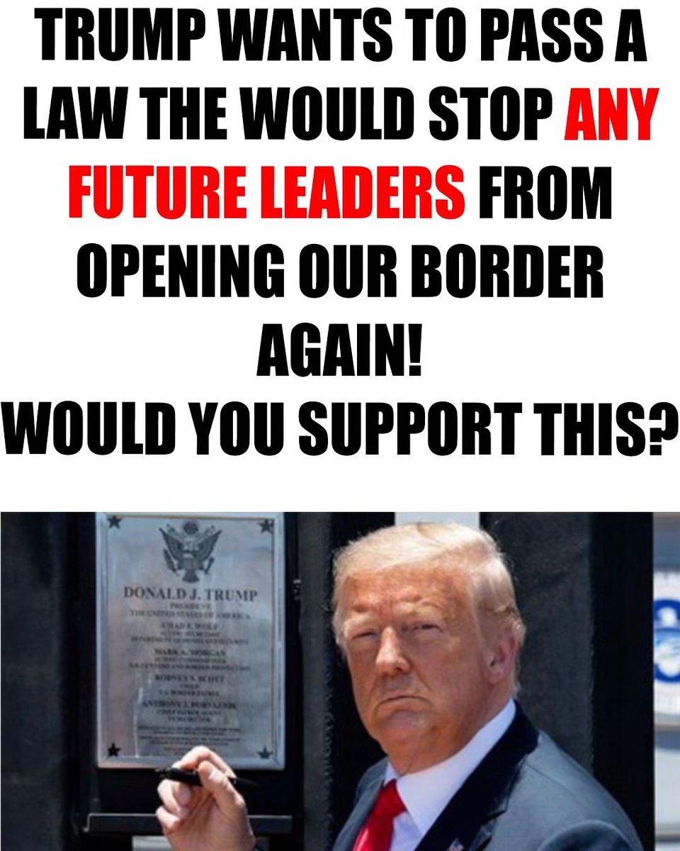 Sassafrass_84's tweet photo. We cannot go back to Biden-Harris border policy. Immigration law is not a suggestion a president gets to rewrite with a pen.
Congress needs to lock it in: real detention, real asylum rules, a real barrier, and an end to parole and catch-and-release. No more flip-the-switch amnesty every four years.

President Trump wants the No Invasion of Our Country Act for a reason. 

Our border. Our sovereignty. Our laws. Demand it from the people you elect.