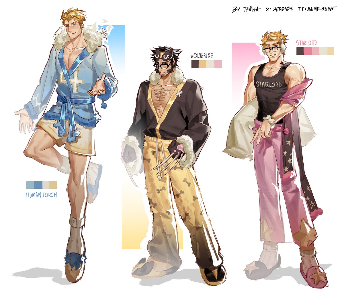 zebbi08's tweet photo. Pyjamas skins for the pretties

#starlord #wolverine #humantorch #marvelrivals https://t.co/FfA7cCUnhK