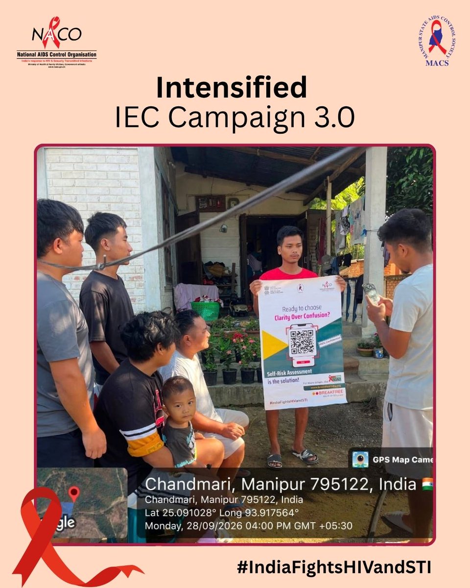 ManipurAIDS's tweet photo. Manipur State AIDS Control Society (MACS) is taking HIV &amp; STI information straight to every doorstep in Manipur.
Also Promoting Self Risk Assessment about the risk of HIV &amp; STI. #IndiaFightsHIVandSTI #KnowYourHIVStatus #HIVAwareness #HIVPrevention
#EndAIDS #EndStigma @NACOINDIA https://t.co/zmt5LmgtL3